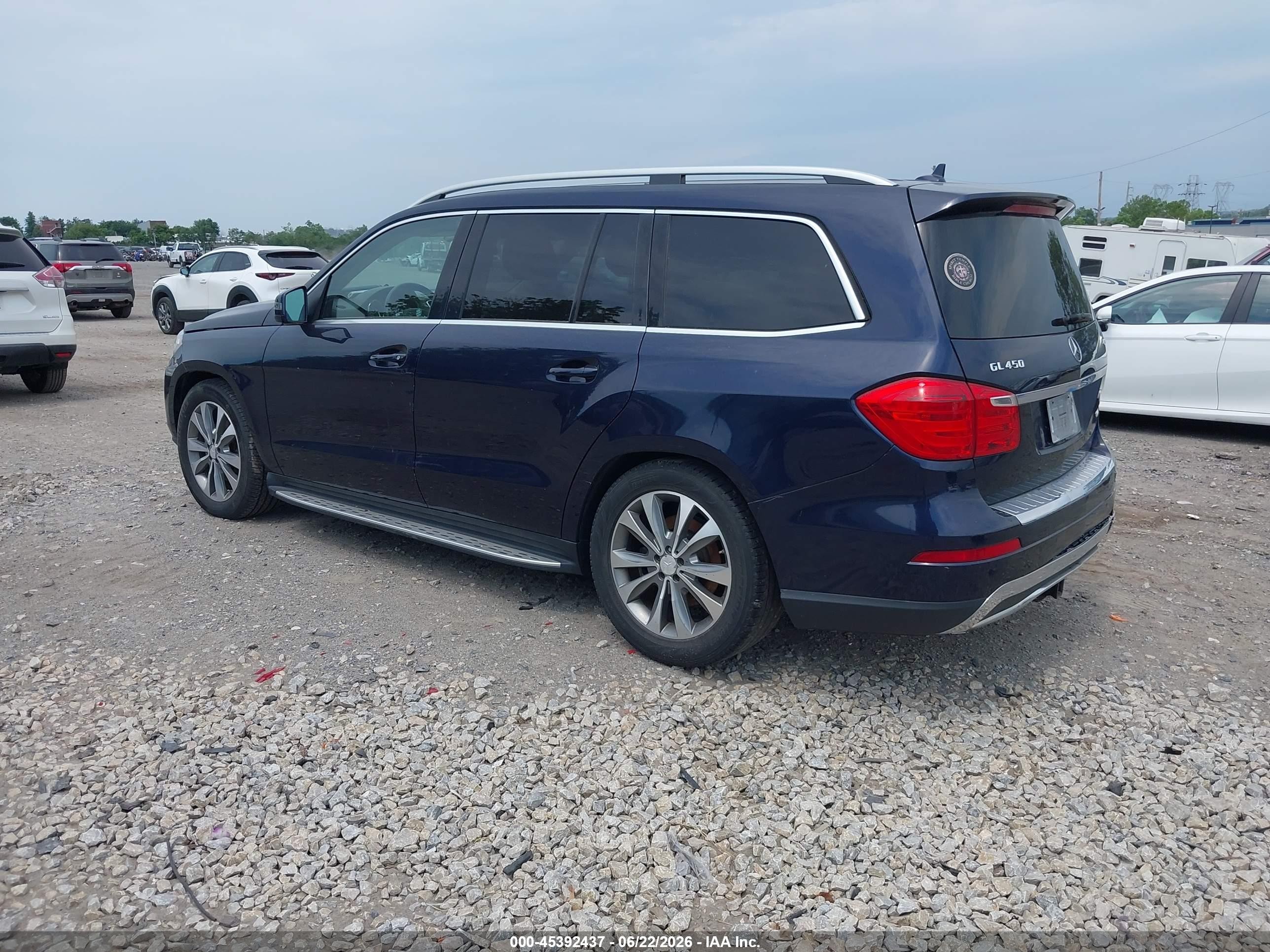 2014 Mercedes-benz Gl 450 4matic Dark Blue vin: 4JGDF7CE7EA411795