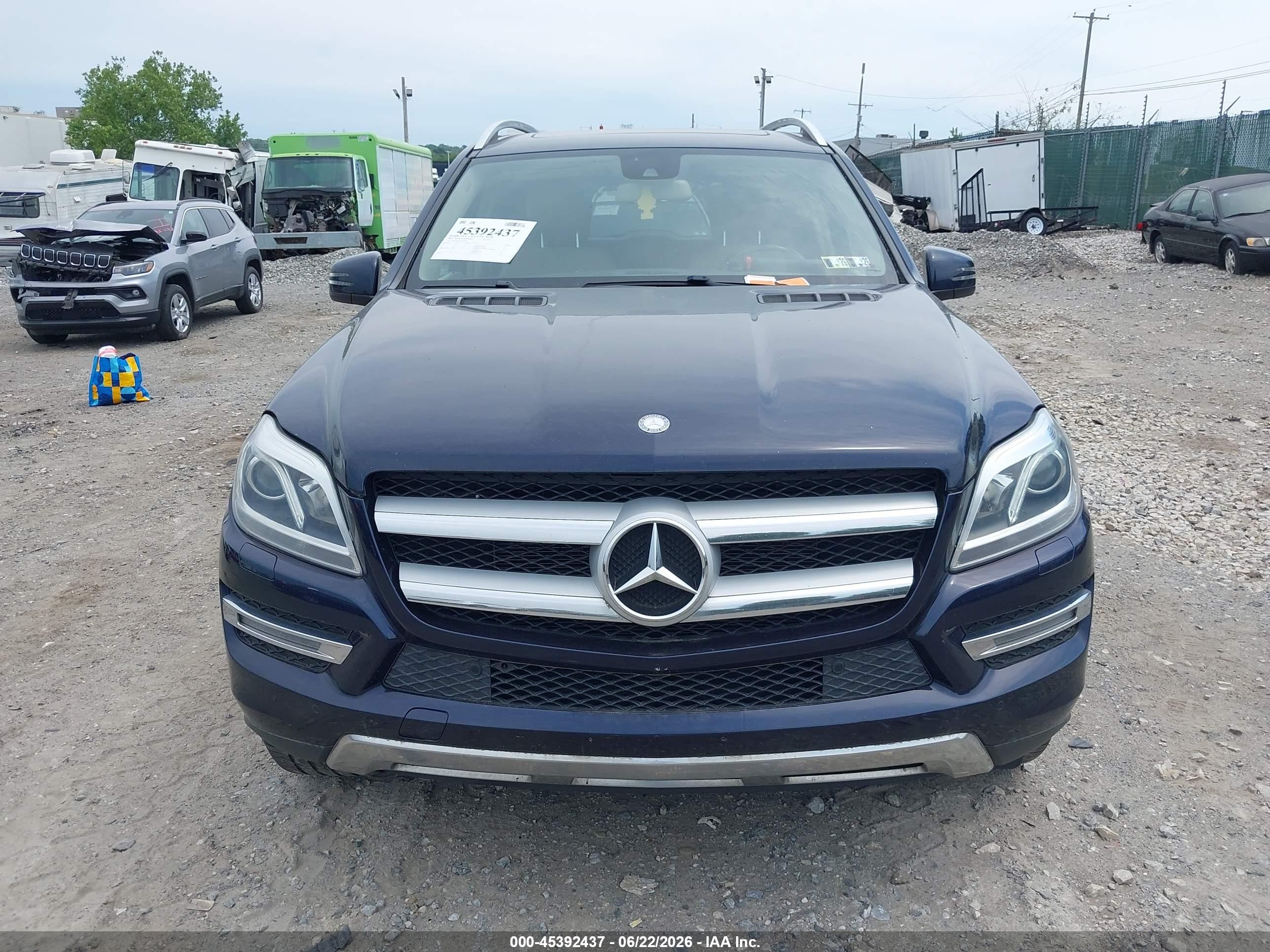 2014 Mercedes-benz Gl 450 4matic Dark Blue vin: 4JGDF7CE7EA411795
