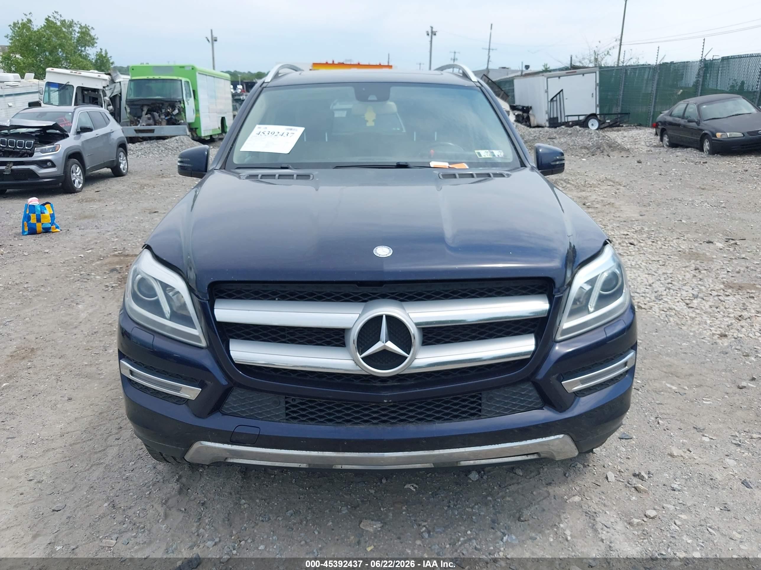 2014 Mercedes-benz Gl 450 4matic Dark Blue vin: 4JGDF7CE7EA411795