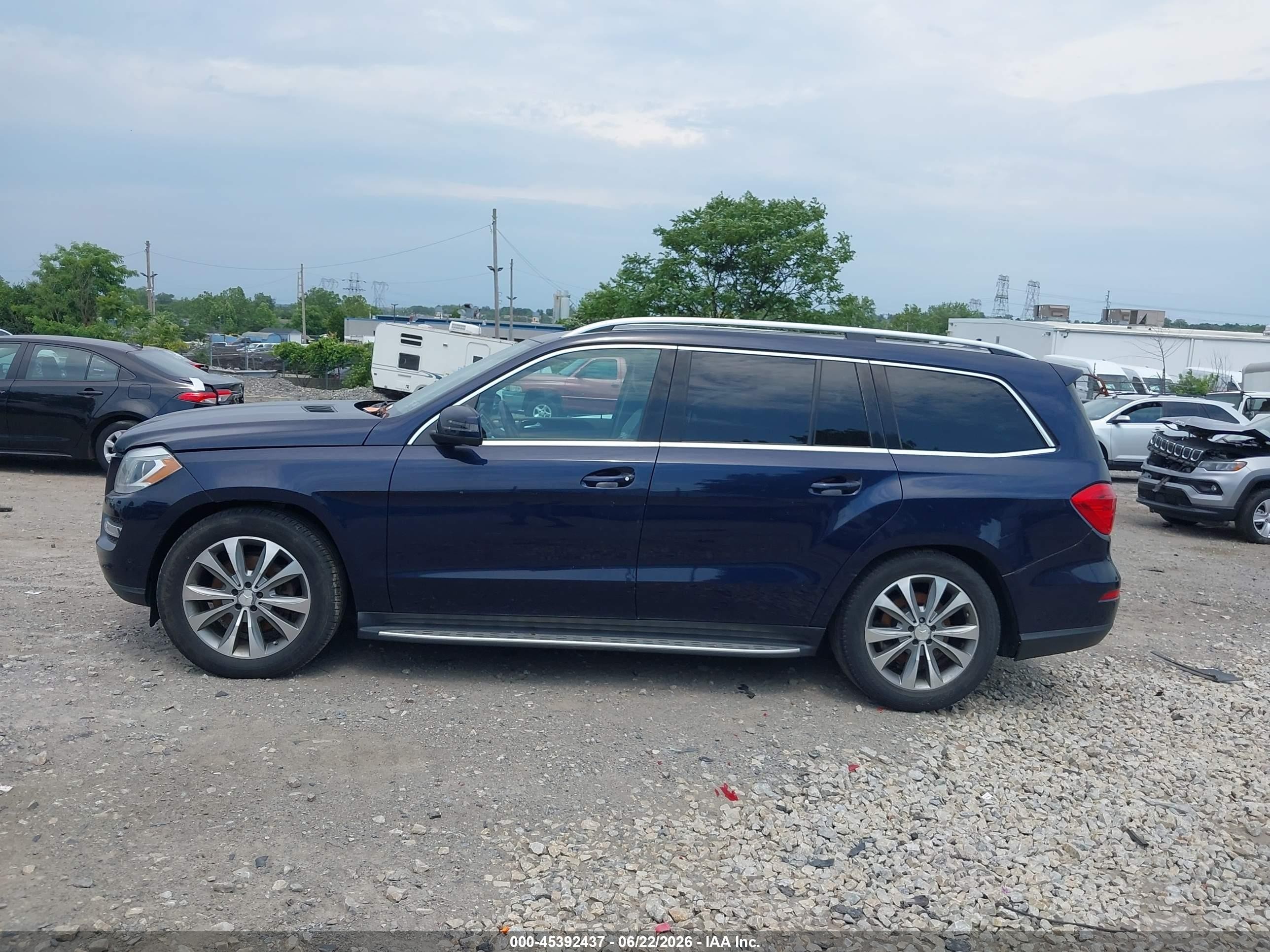 2014 Mercedes-benz Gl 450 4matic Dark Blue vin: 4JGDF7CE7EA411795