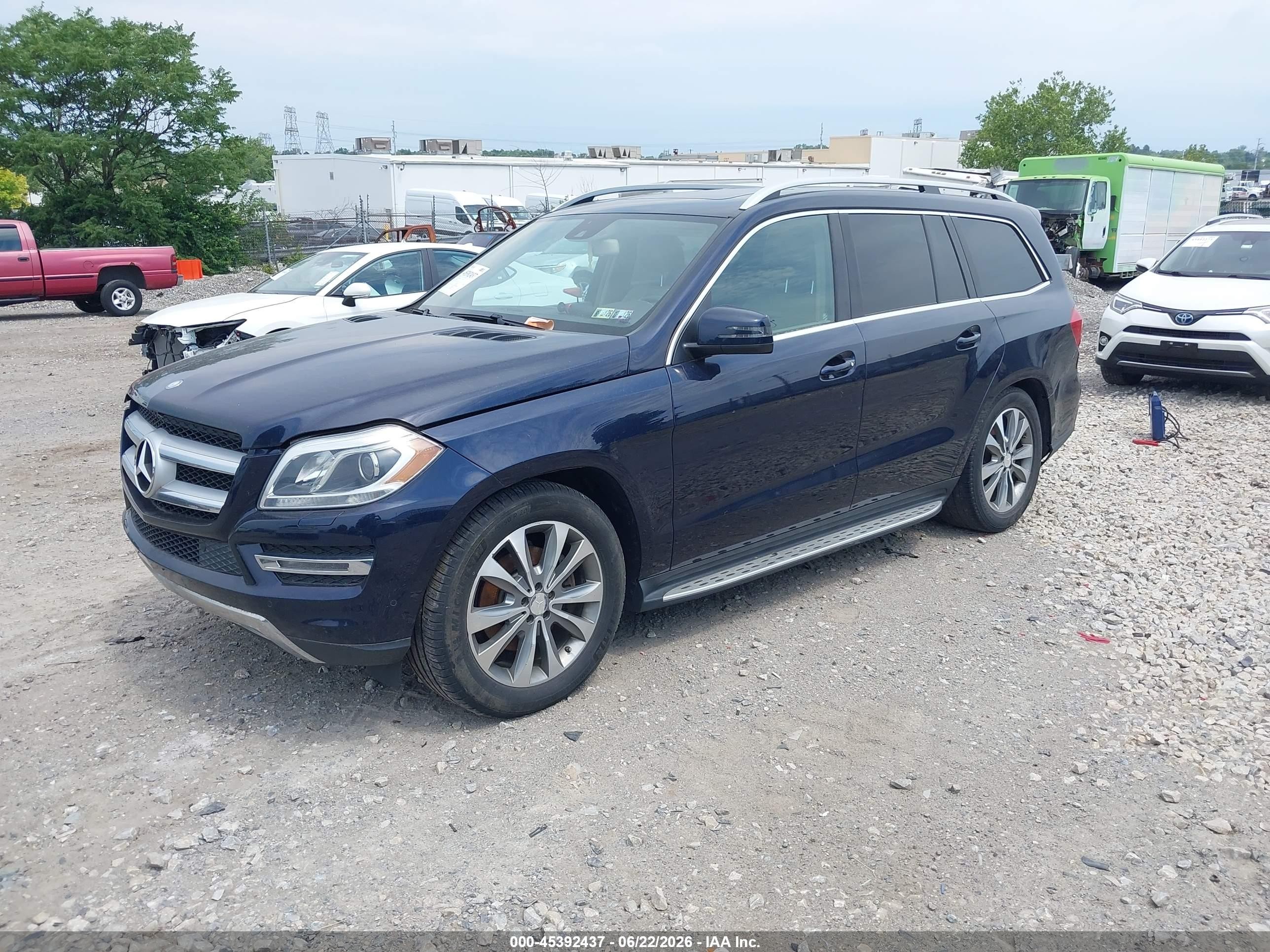 2014 Mercedes-benz Gl 450 4matic Dark Blue vin: 4JGDF7CE7EA411795