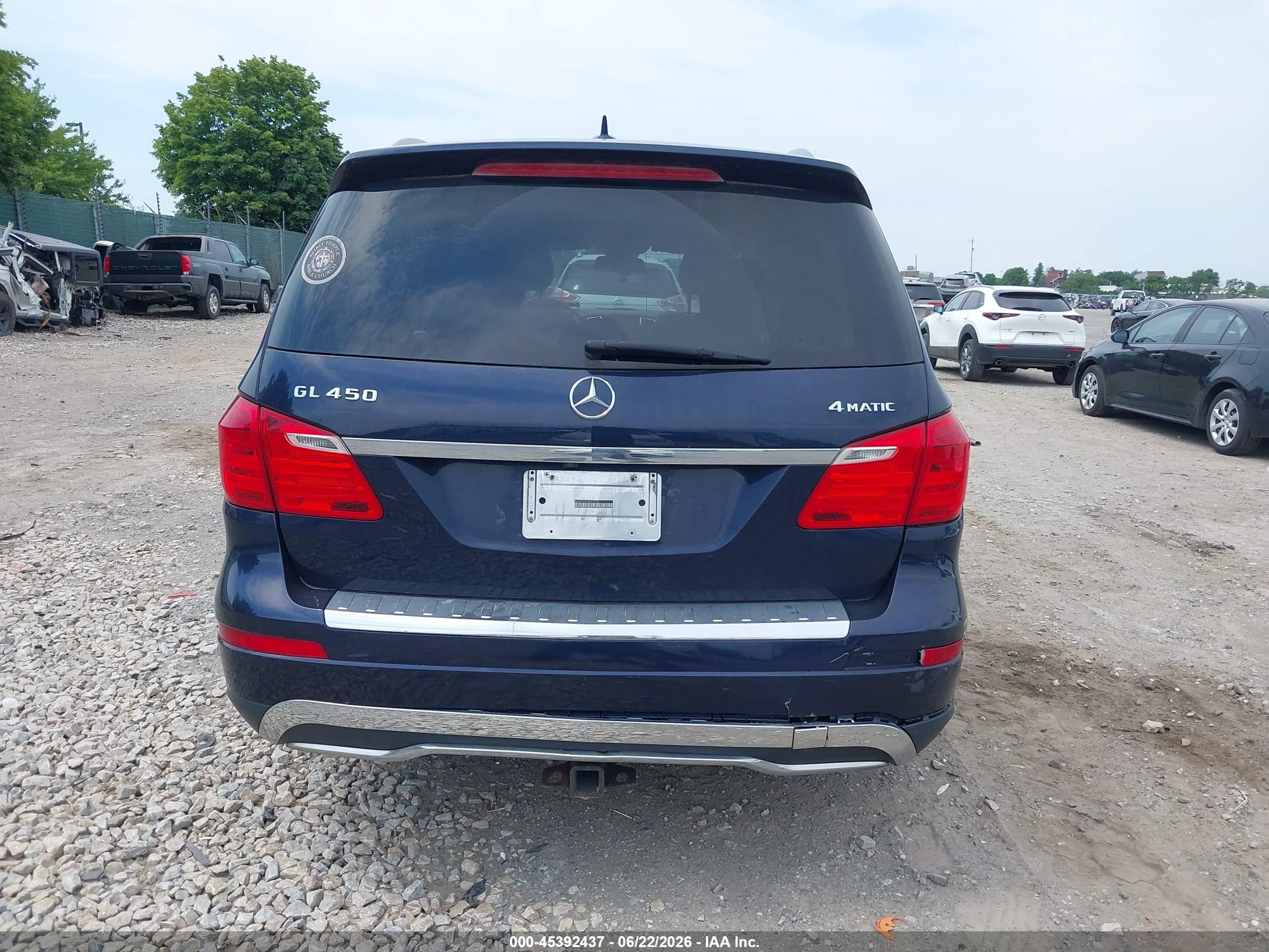 2014 Mercedes-benz Gl 450 4matic Dark Blue vin: 4JGDF7CE7EA411795