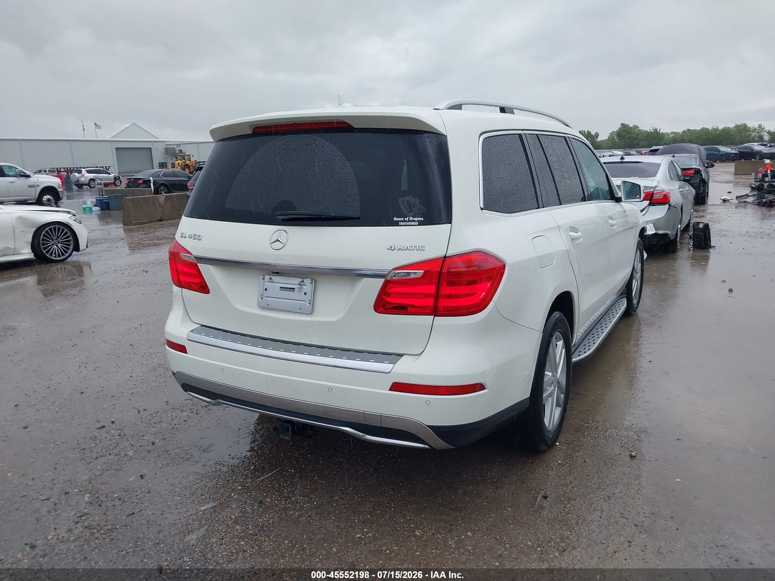 2013 Mercedes-benz Gl 450 4matic White vin: 4JGDF7CE8DA225682