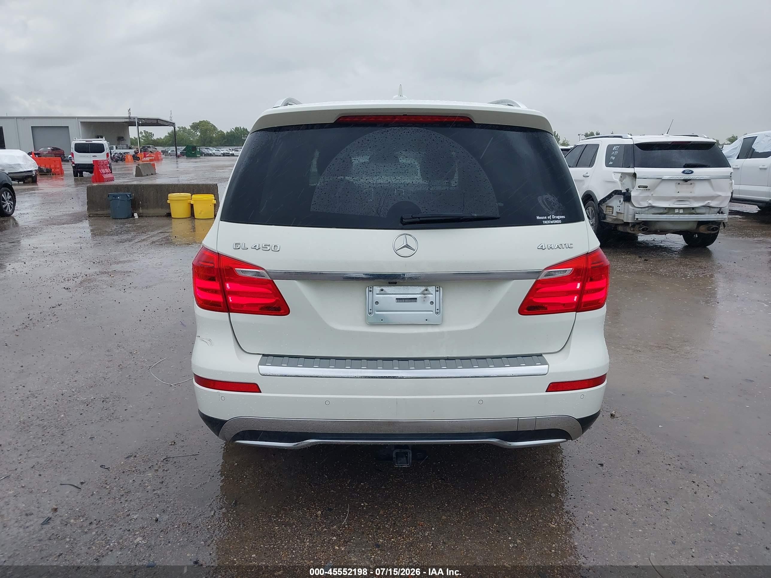2013 Mercedes-benz Gl 450 4matic White vin: 4JGDF7CE8DA225682
