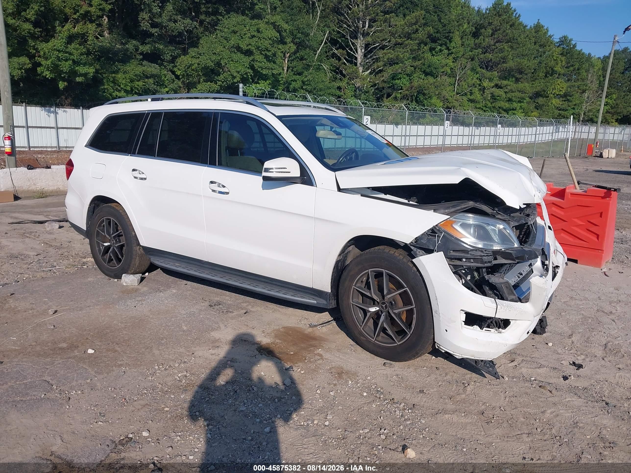 2014 Mercedes-benz Gl 450 4matic White vin: 4JGDF7CE8EA298102
