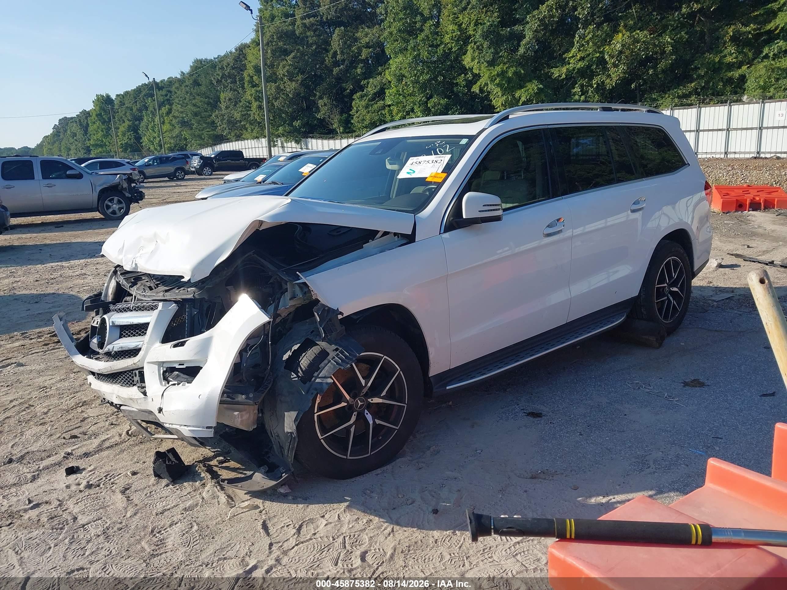 2014 Mercedes-benz Gl 450 4matic White vin: 4JGDF7CE8EA298102
