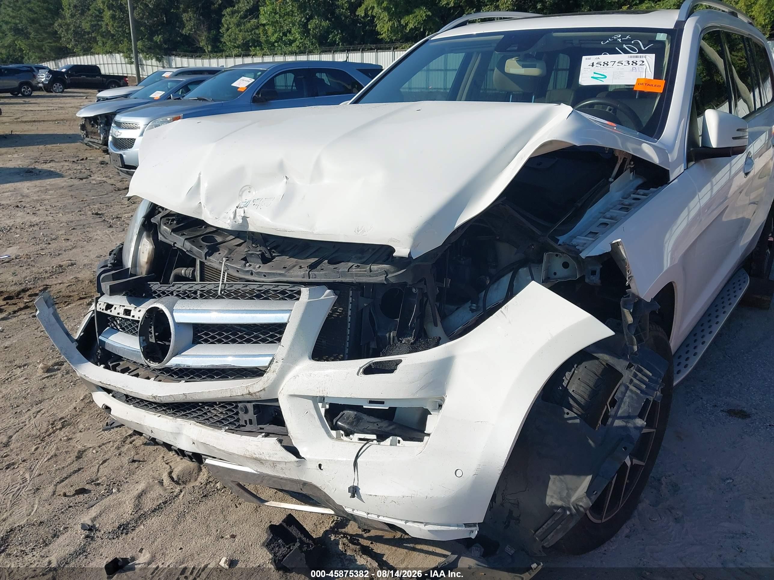 2014 Mercedes-benz Gl 450 4matic White vin: 4JGDF7CE8EA298102