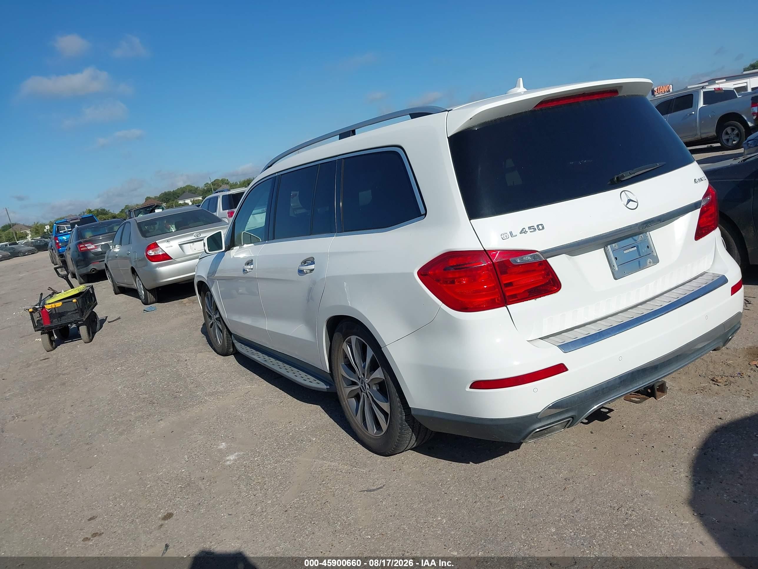 2014 Mercedes-benz Gl 450 4matic White vin: 4JGDF7CE8EA350571