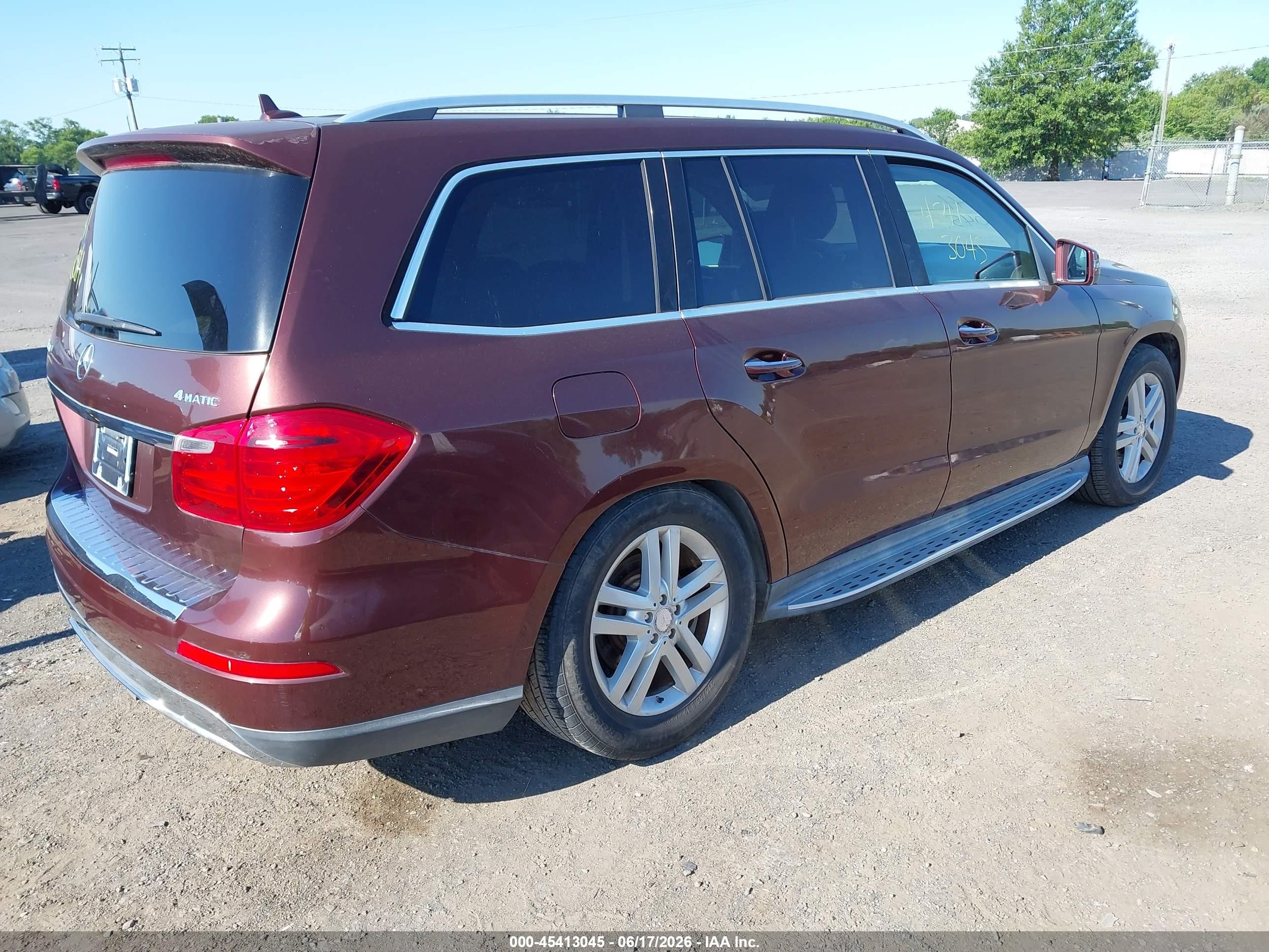 2013 Mercedes-benz Gl 450 4matic Dark Brown vin: 4JGDF7CE9DA152385