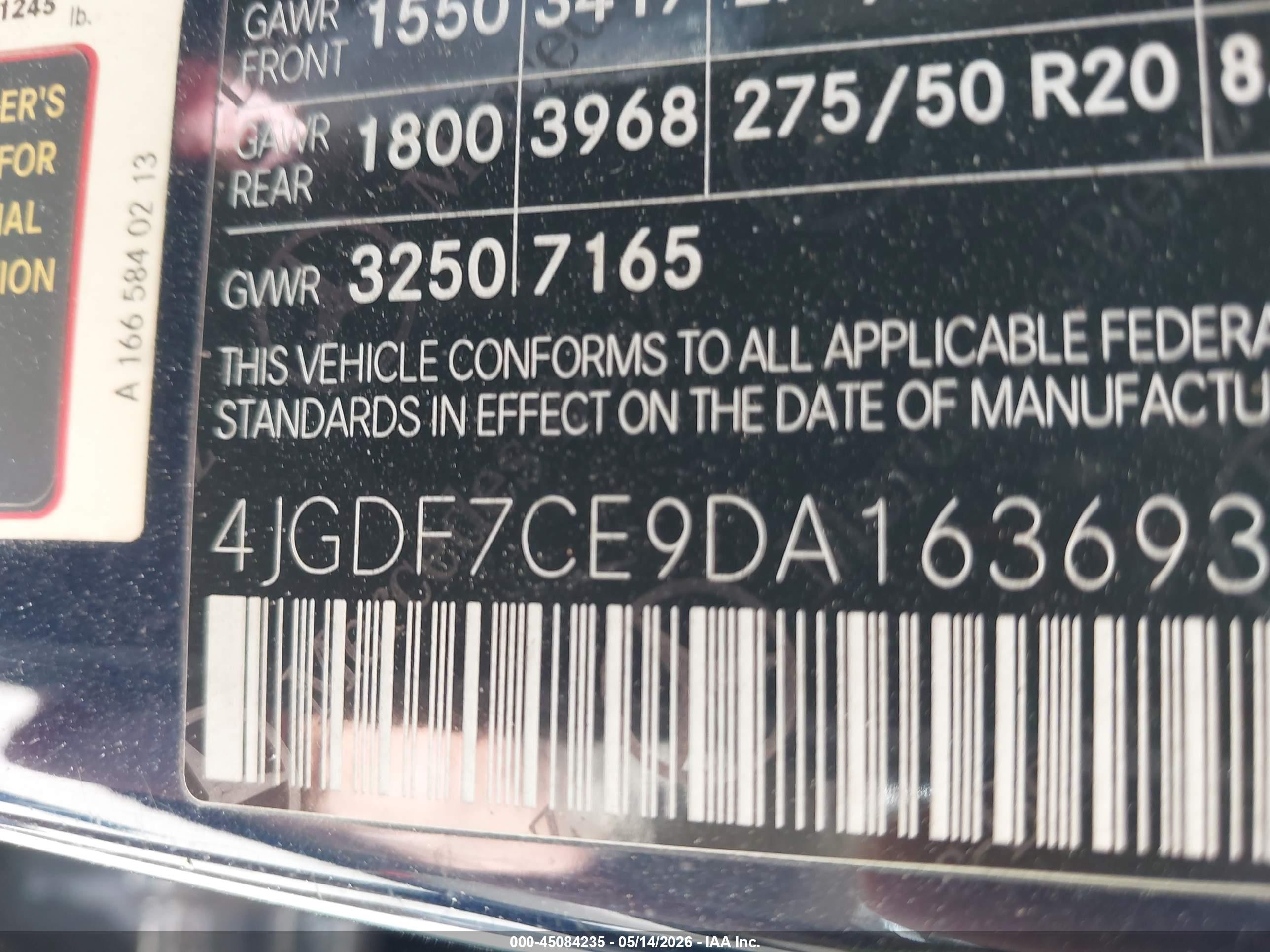 2013 Mercedes-benz Gl 450 4matic Black vin: 4JGDF7CE9DA163693