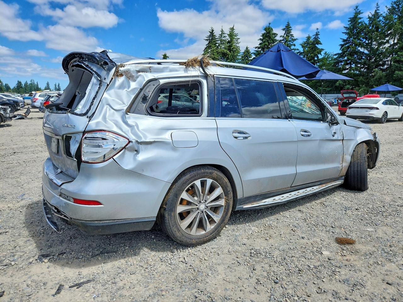 2013 Mercedes-benz Gl 450 4matic Silver vin: 4JGDF7CE9DA196077