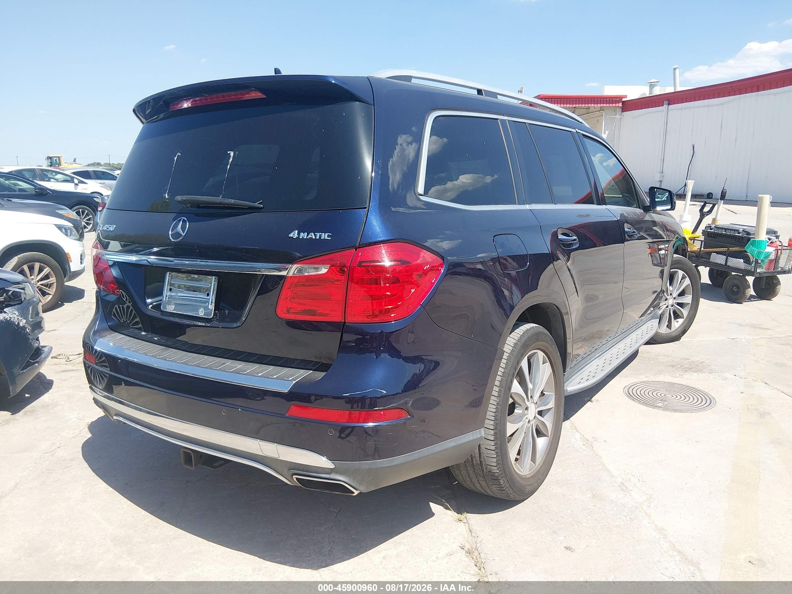 2014 Mercedes-benz Gl 450 4matic Navy vin: 4JGDF7CE9EA321287