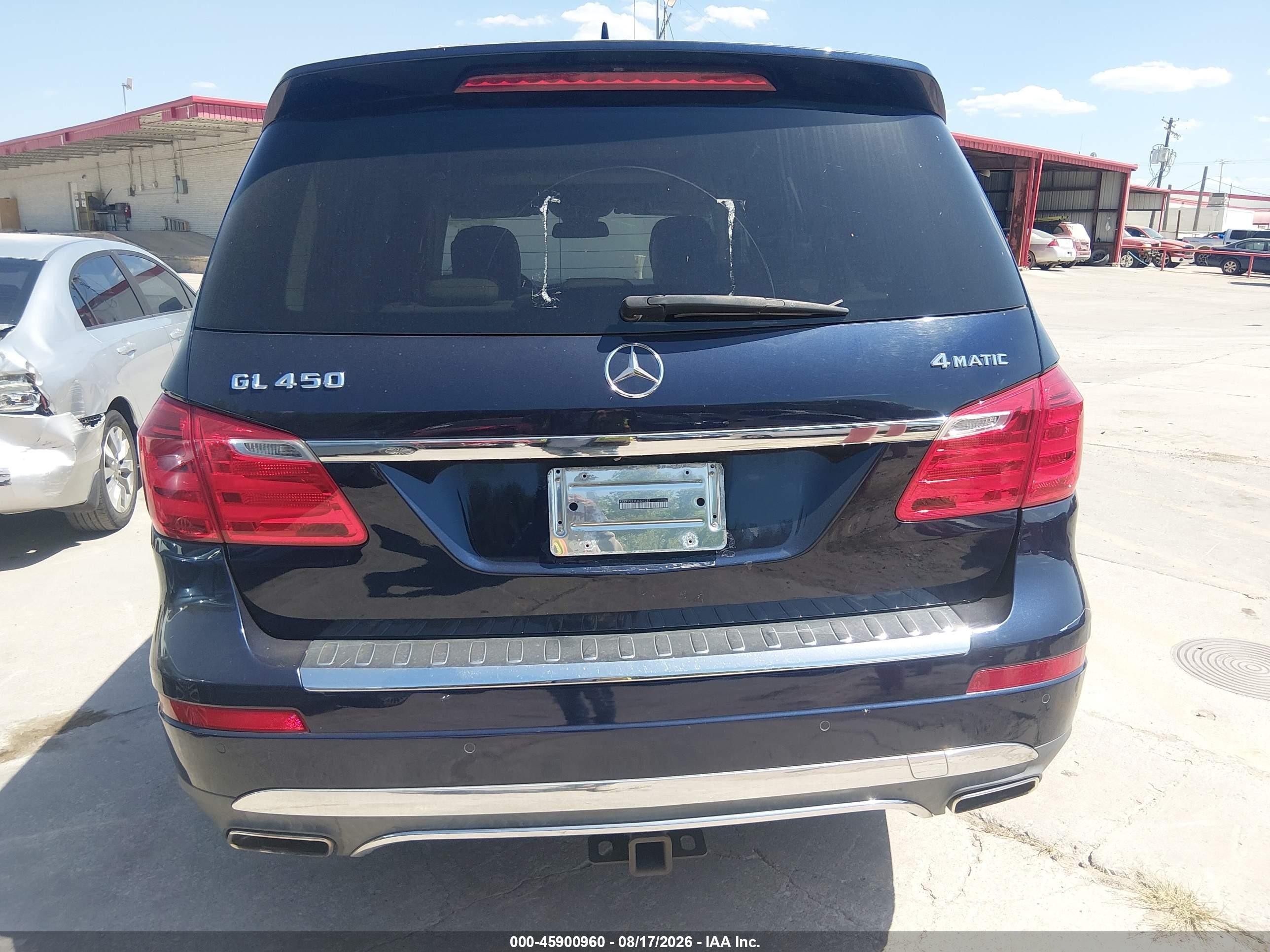 2014 Mercedes-benz Gl 450 4matic Navy vin: 4JGDF7CE9EA321287