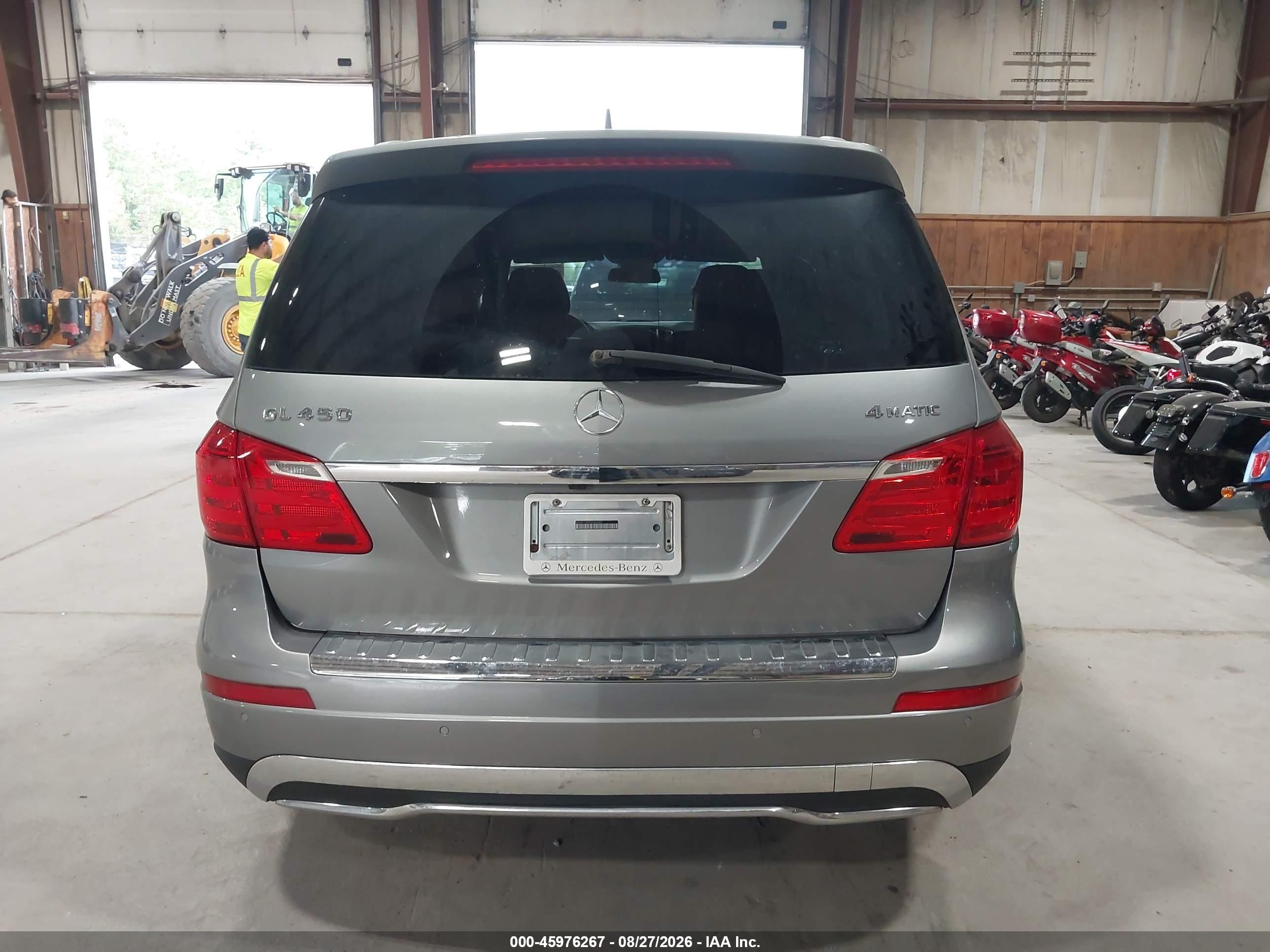 2014 Mercedes-benz Gl 450 4matic Silver vin: 4JGDF7CE9EA357657