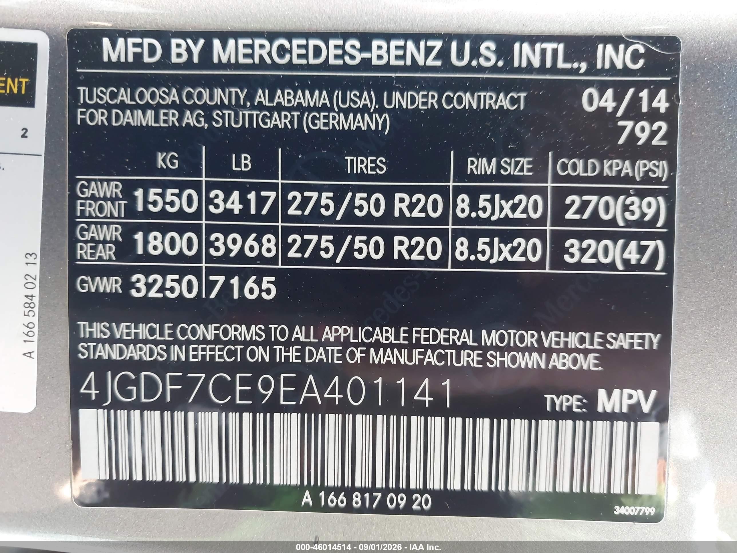 2014 Mercedes-benz Gl 450 4matic Silver vin: 4JGDF7CE9EA401141