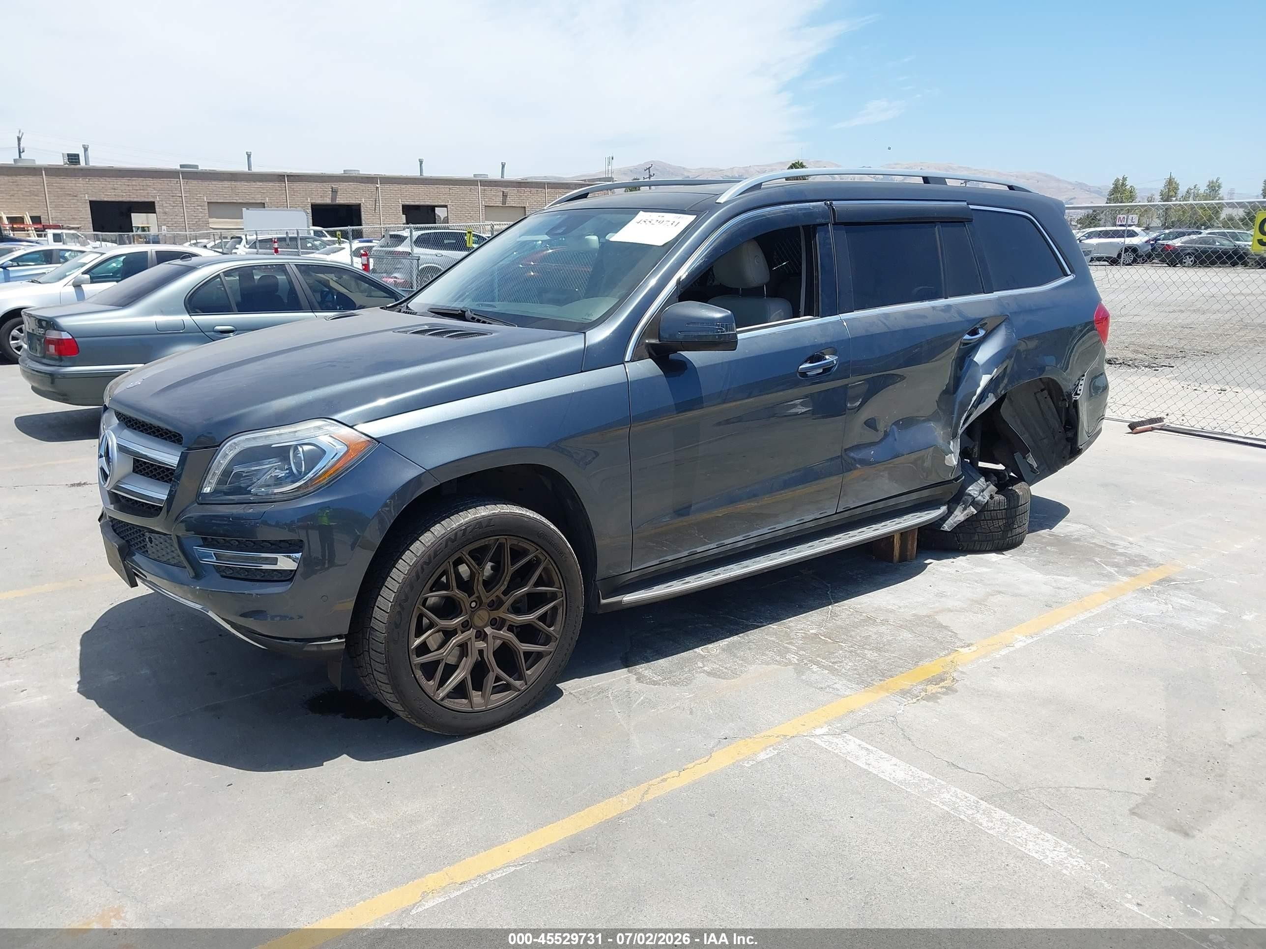 2014 Mercedes-benz Gl 450 4matic Gray vin: 4JGDF7CE9EA433748