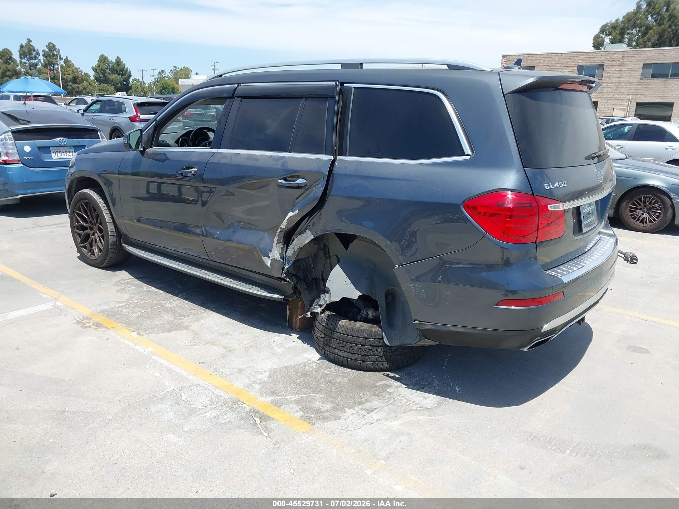 2014 Mercedes-benz Gl 450 4matic Gray vin: 4JGDF7CE9EA433748