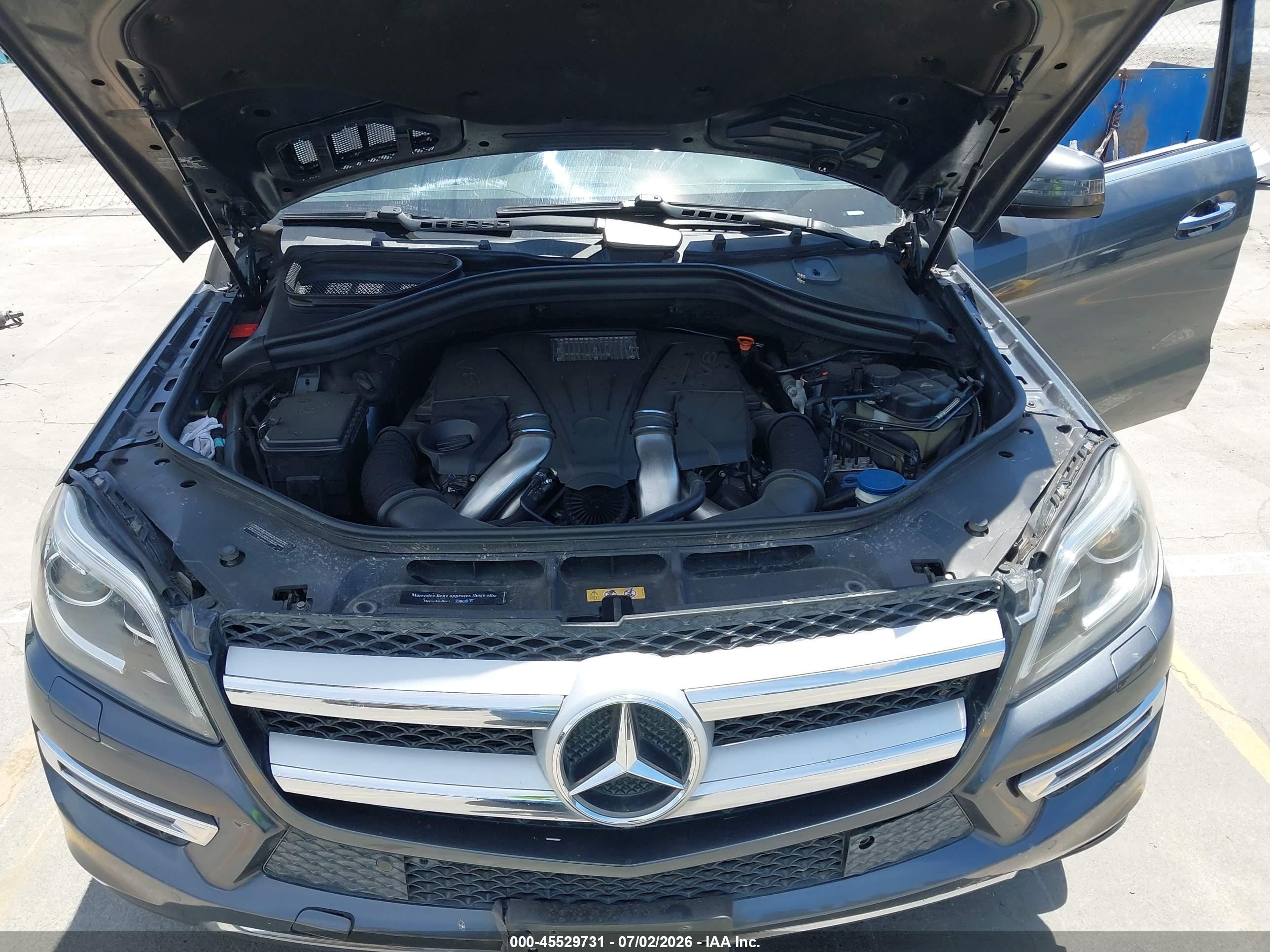 2014 Mercedes-benz Gl 450 4matic Gray vin: 4JGDF7CE9EA433748