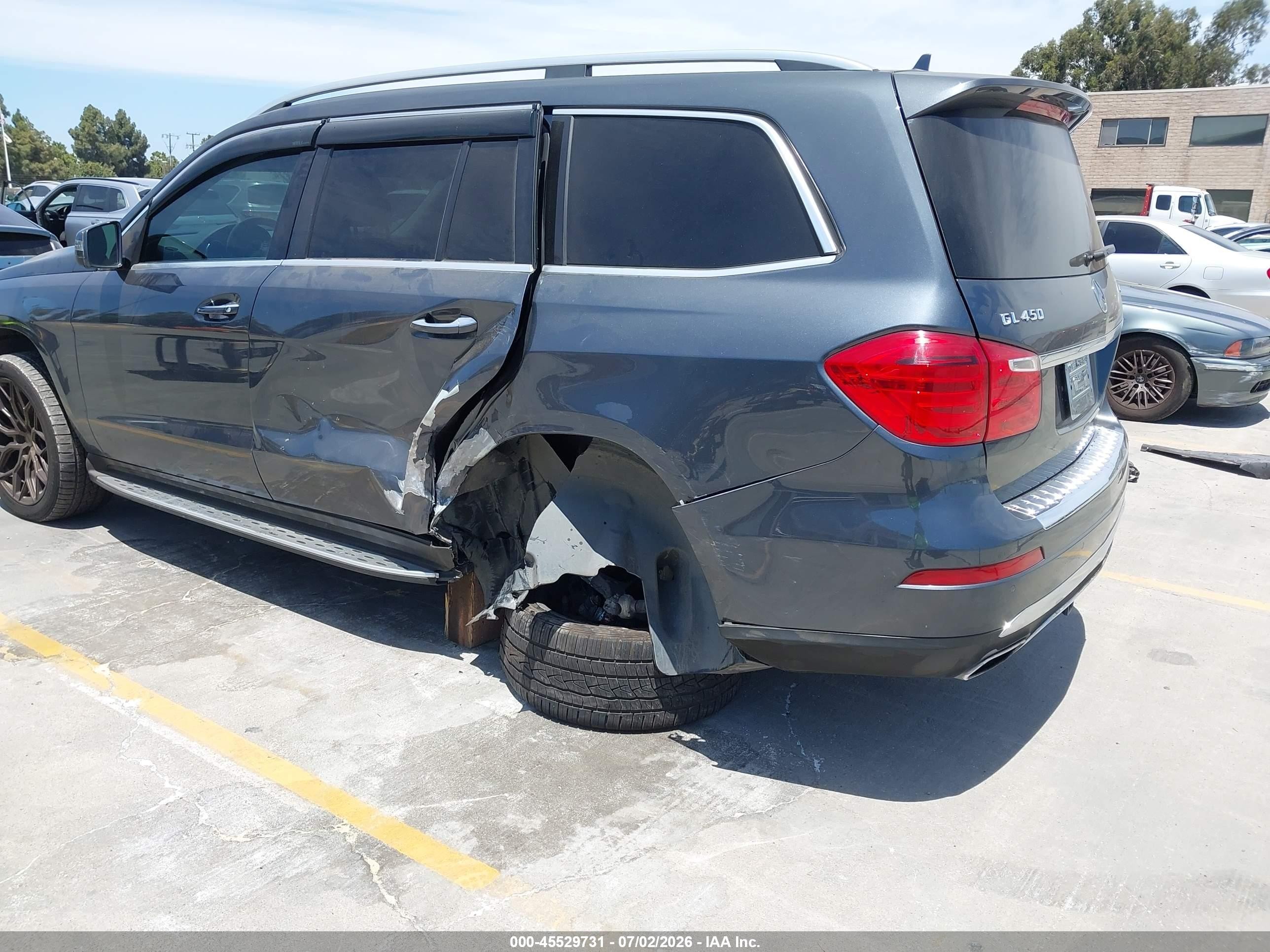 2014 Mercedes-benz Gl 450 4matic Gray vin: 4JGDF7CE9EA433748