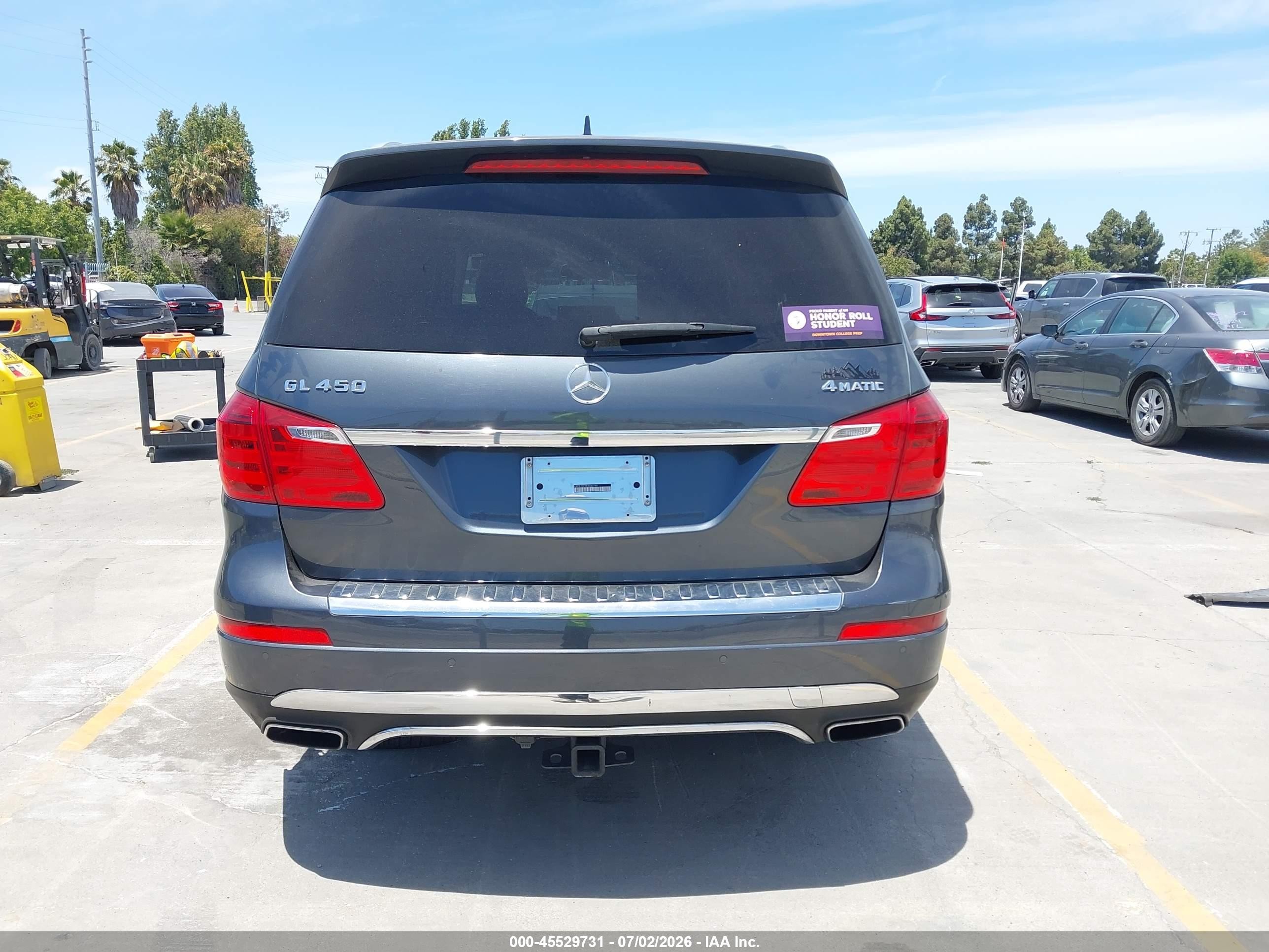 2014 Mercedes-benz Gl 450 4matic Gray vin: 4JGDF7CE9EA433748