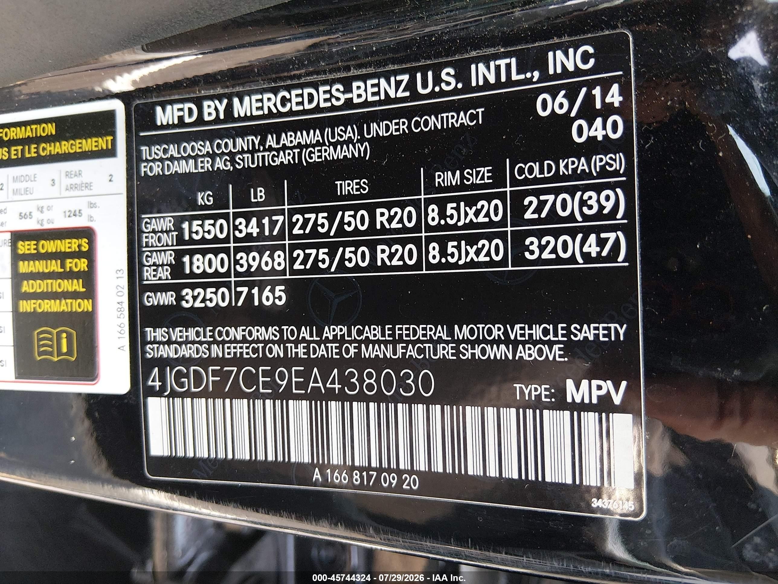 2014 Mercedes-benz Gl 450 4matic Black vin: 4JGDF7CE9EA438030