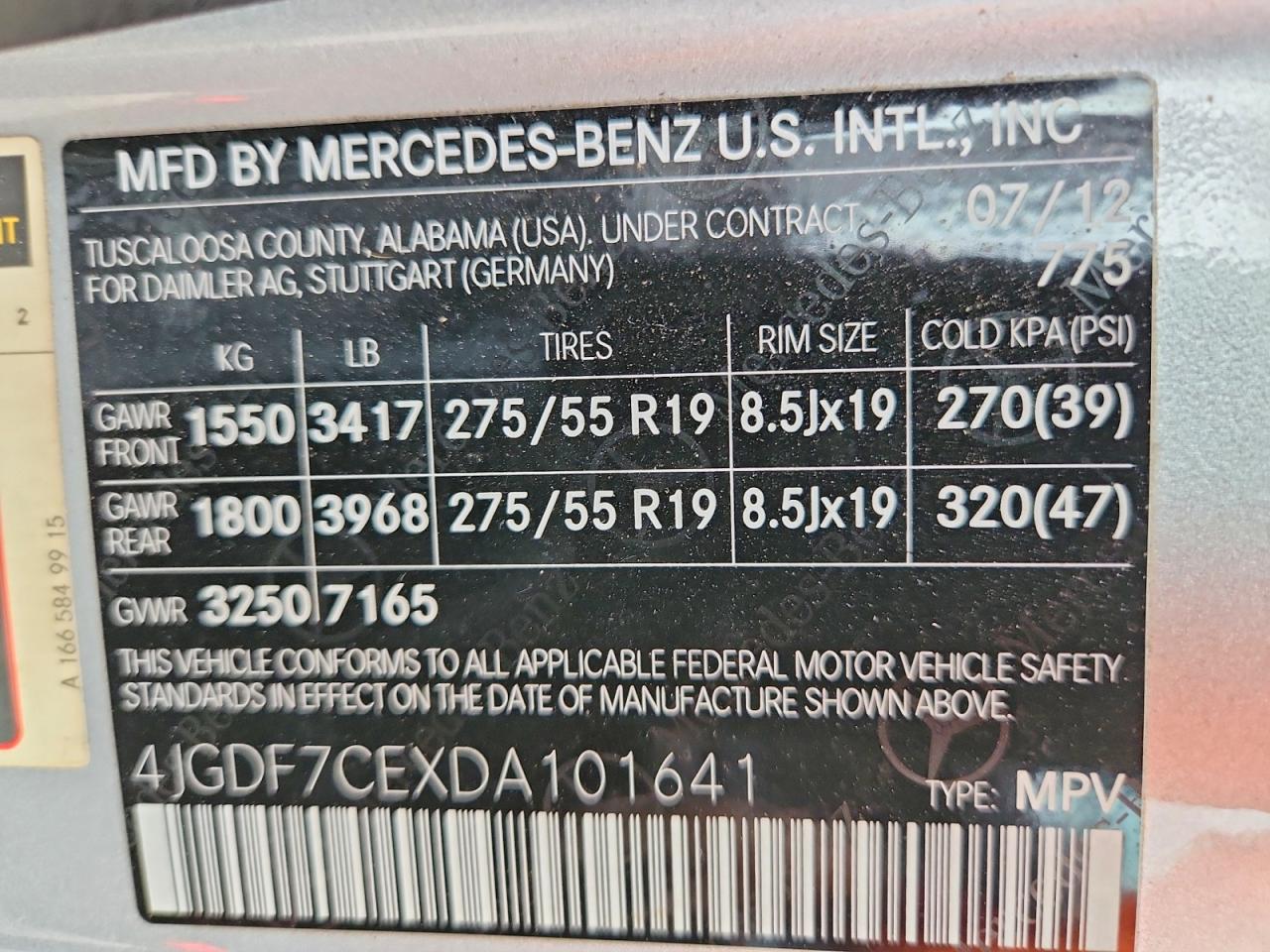 2013 Mercedes-benz Gl 450 4matic Серебряный vin: 4JGDF7CEXDA101641