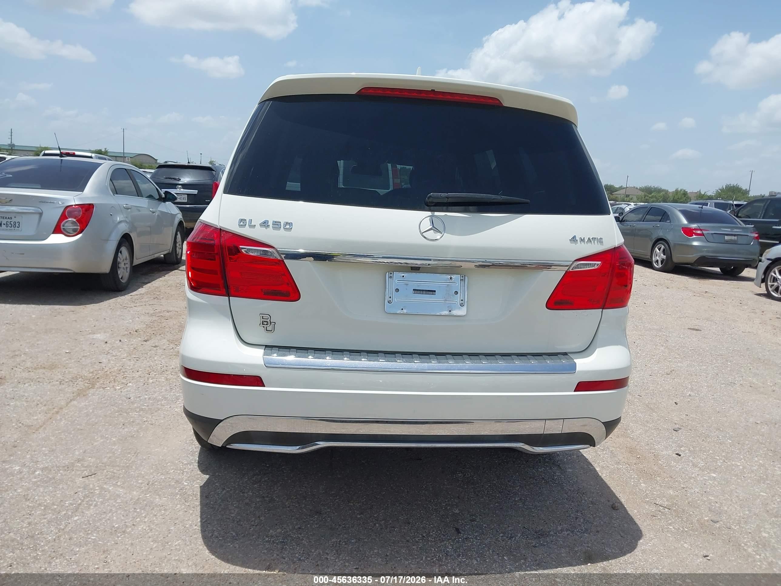 2013 Mercedes-benz Gl 450 4matic White vin: 4JGDF7CEXDA168272