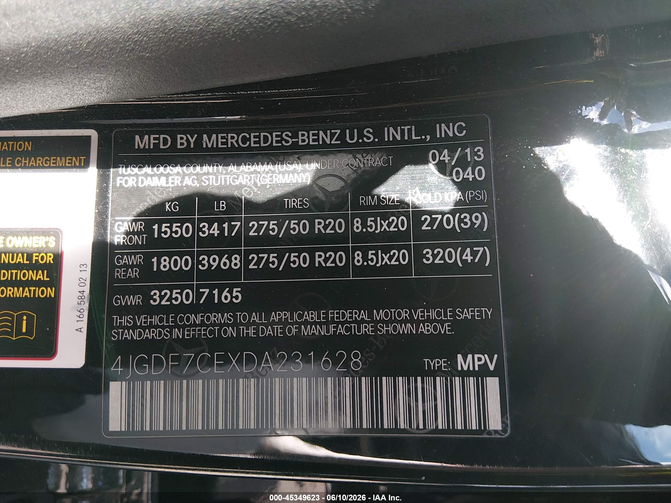 2013 Mercedes-benz Gl 450 4matic Black vin: 4JGDF7CEXDA231628