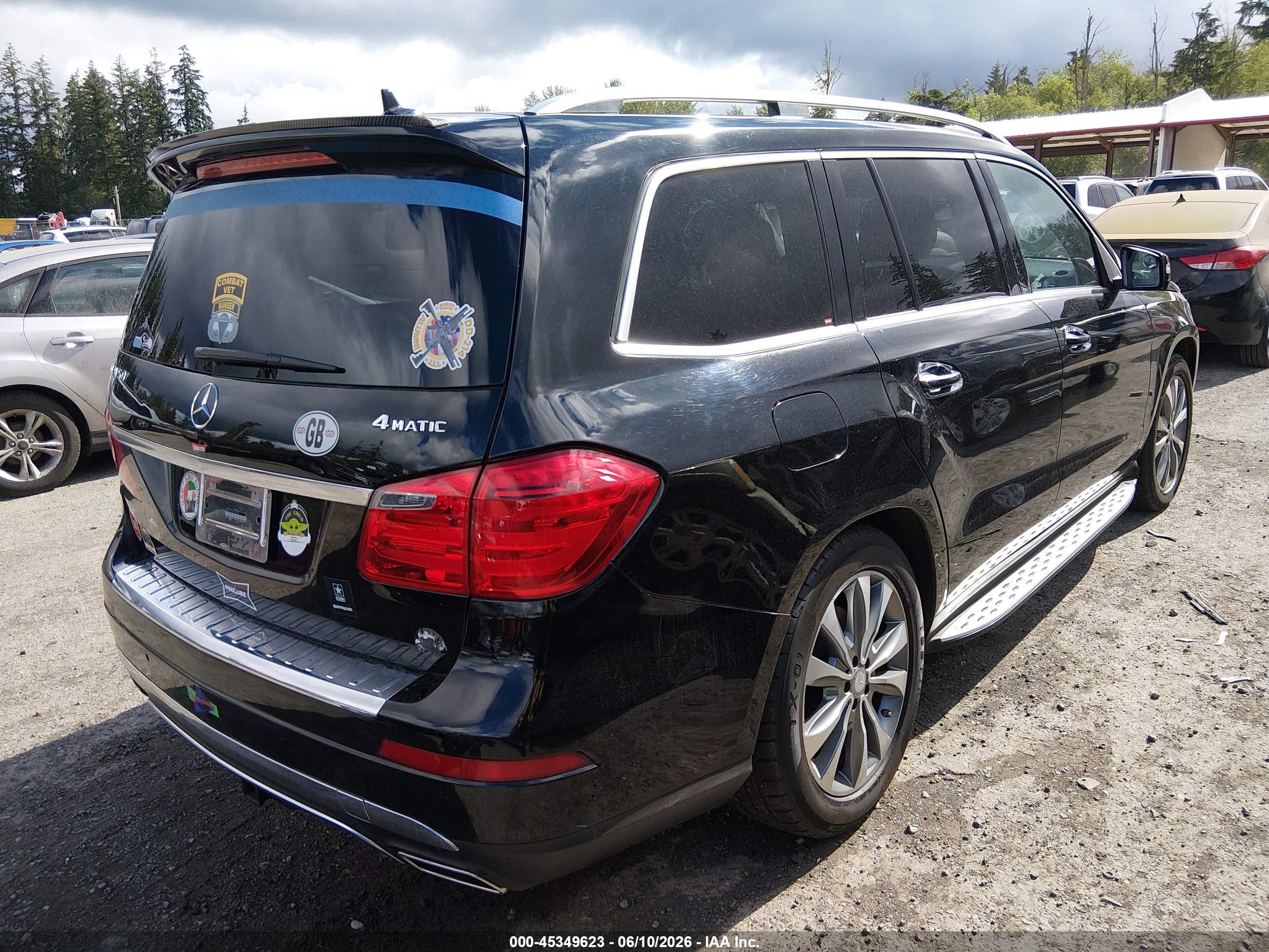 2013 Mercedes-benz Gl 450 4matic Black vin: 4JGDF7CEXDA231628