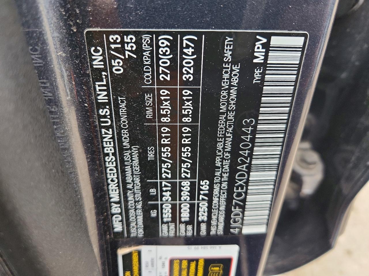 2013 Mercedes-benz Gl 450 4matic Синий vin: 4JGDF7CEXDA240443