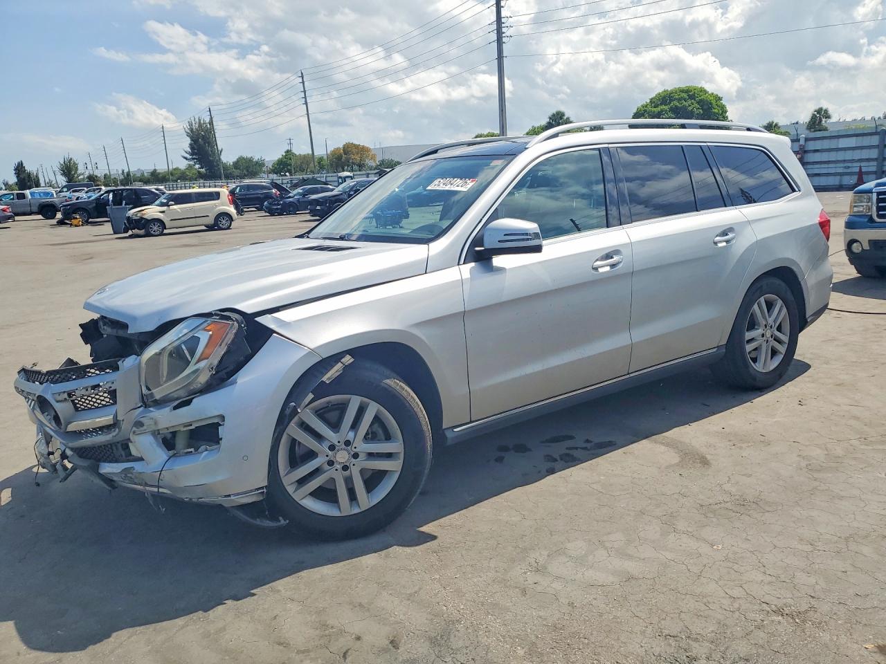 2014 Mercedes-benz Gl 450 4matic Silver vin: 4JGDF7CEXEA339541