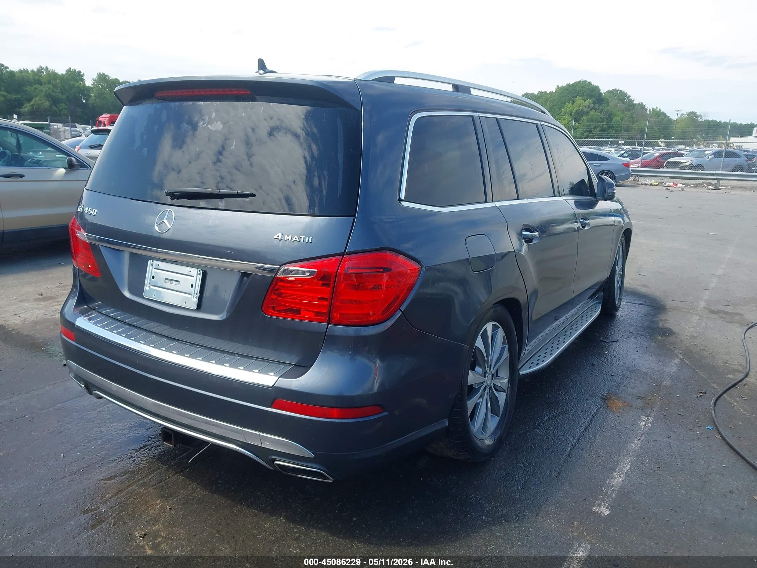 2014 Mercedes-benz Gl 450 4matic Gray vin: 4JGDF7CEXEA341385