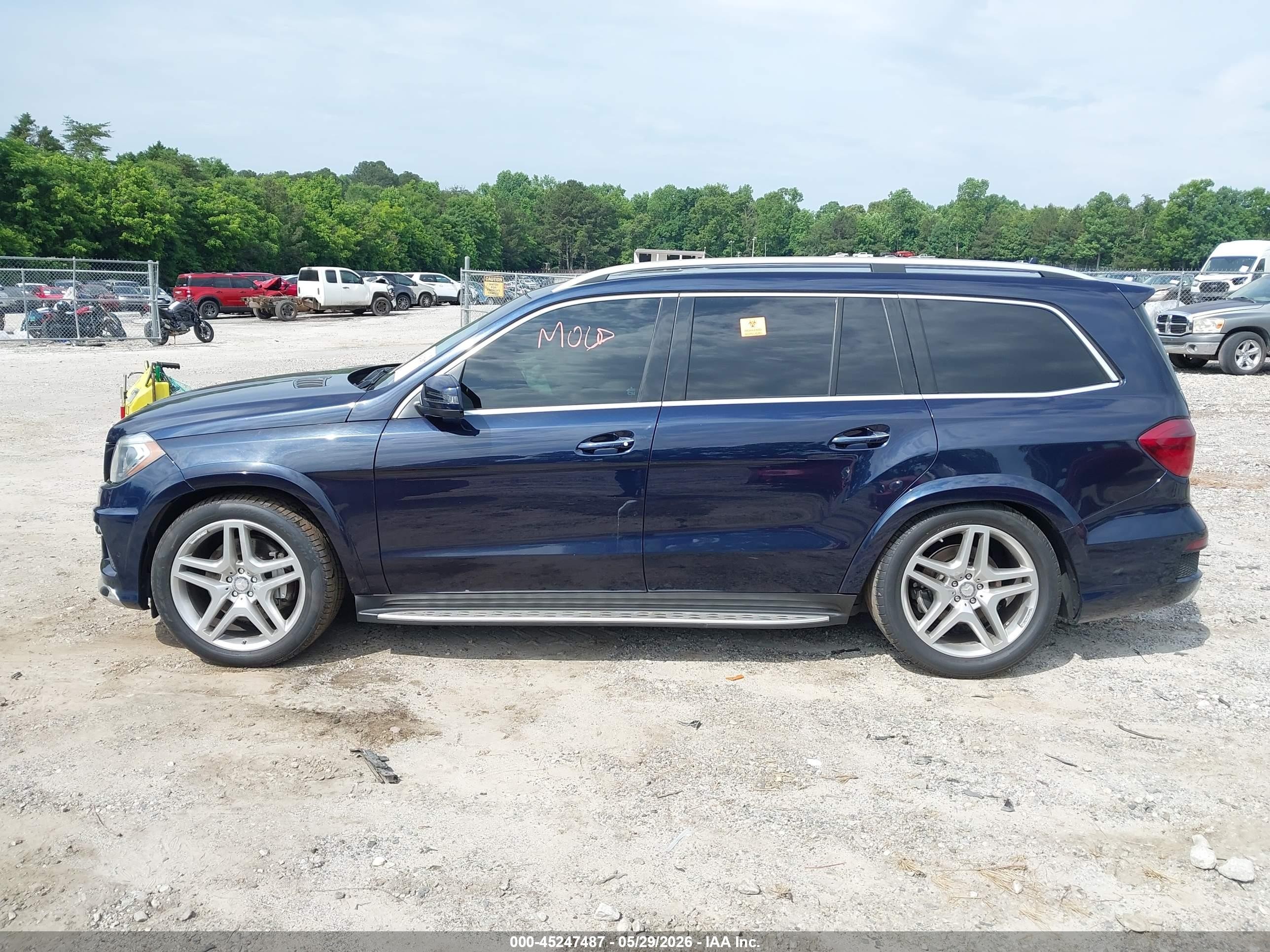 2014 Mercedes-benz Gl 550 4matic Dark Blue vin: 4JGDF7DE0EA377763