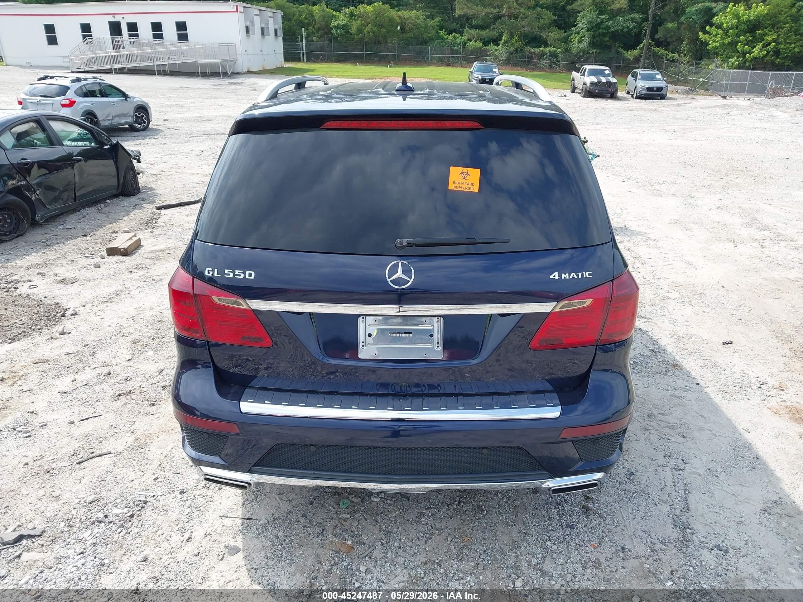 2014 Mercedes-benz Gl 550 4matic Dark Blue vin: 4JGDF7DE0EA377763