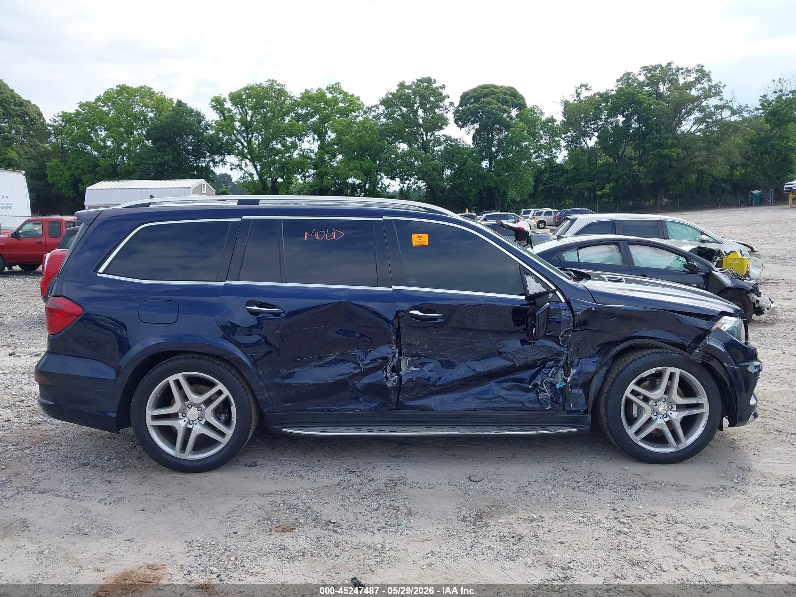 2014 Mercedes-benz Gl 550 4matic Dark Blue vin: 4JGDF7DE0EA377763