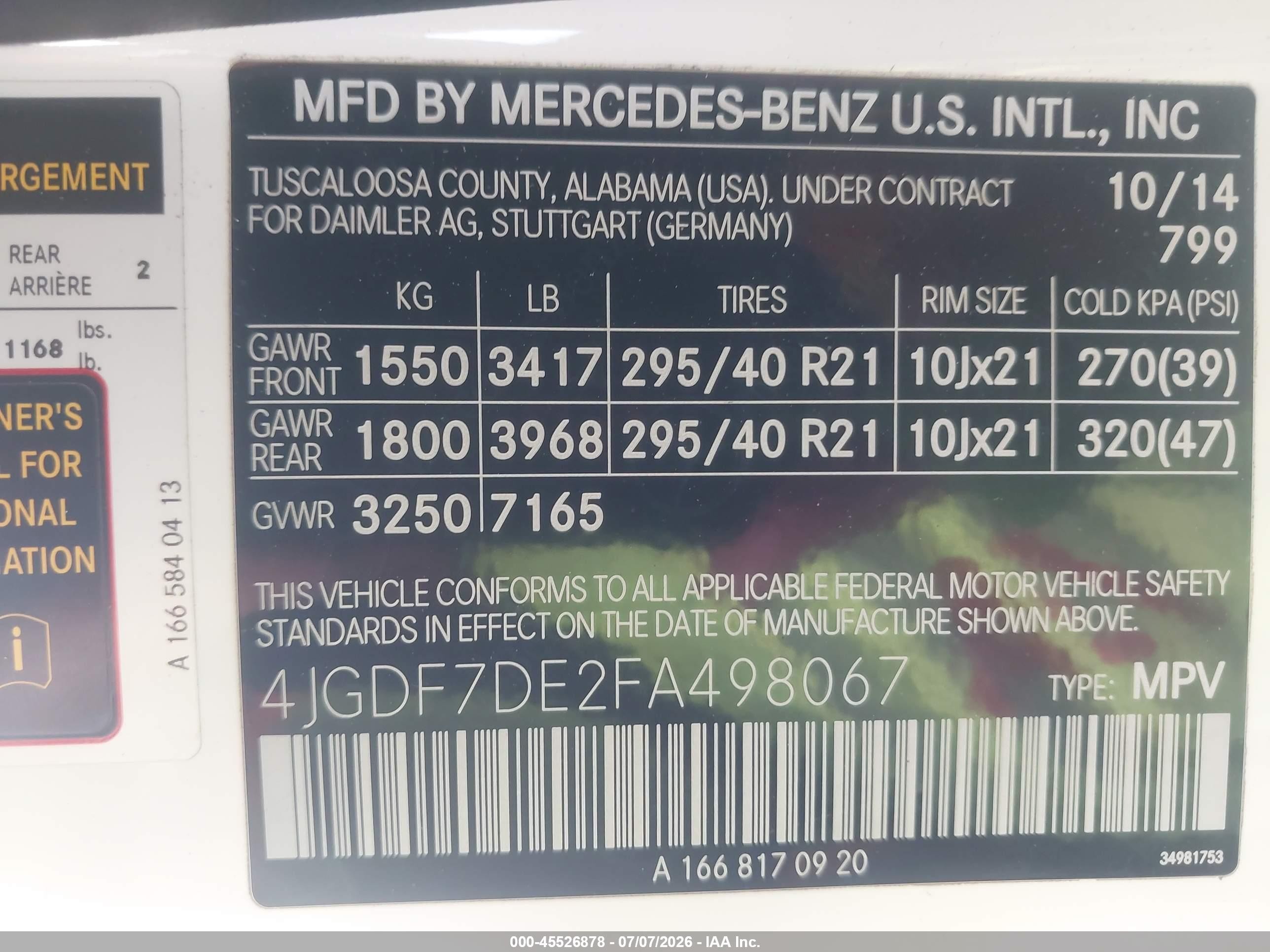 2015 Mercedes-benz Gl 550 4matic White vin: 4JGDF7DE2FA498067
