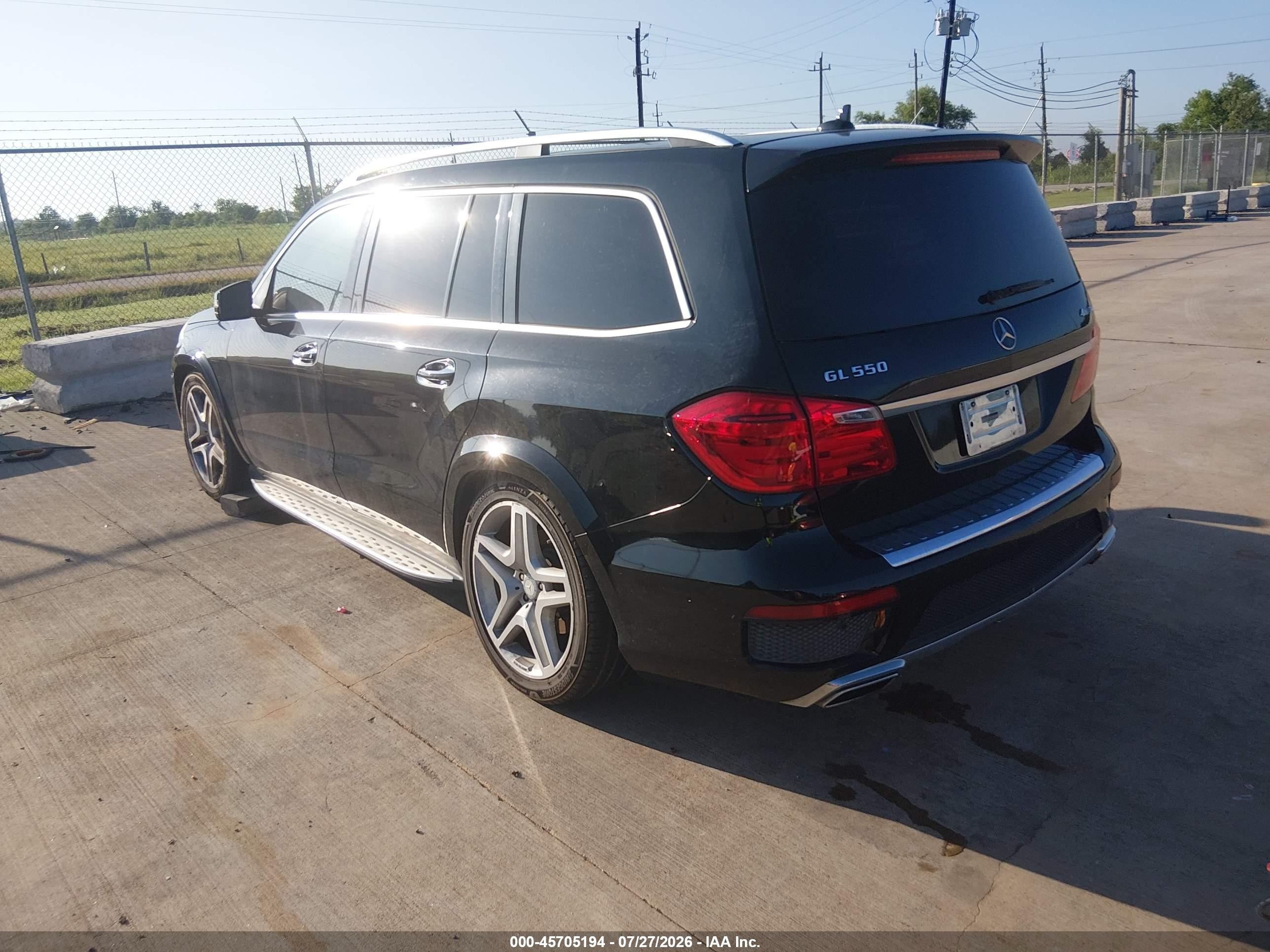 2015 Mercedes-benz Gl 550 4matic Black vin: 4JGDF7DE3FA551925