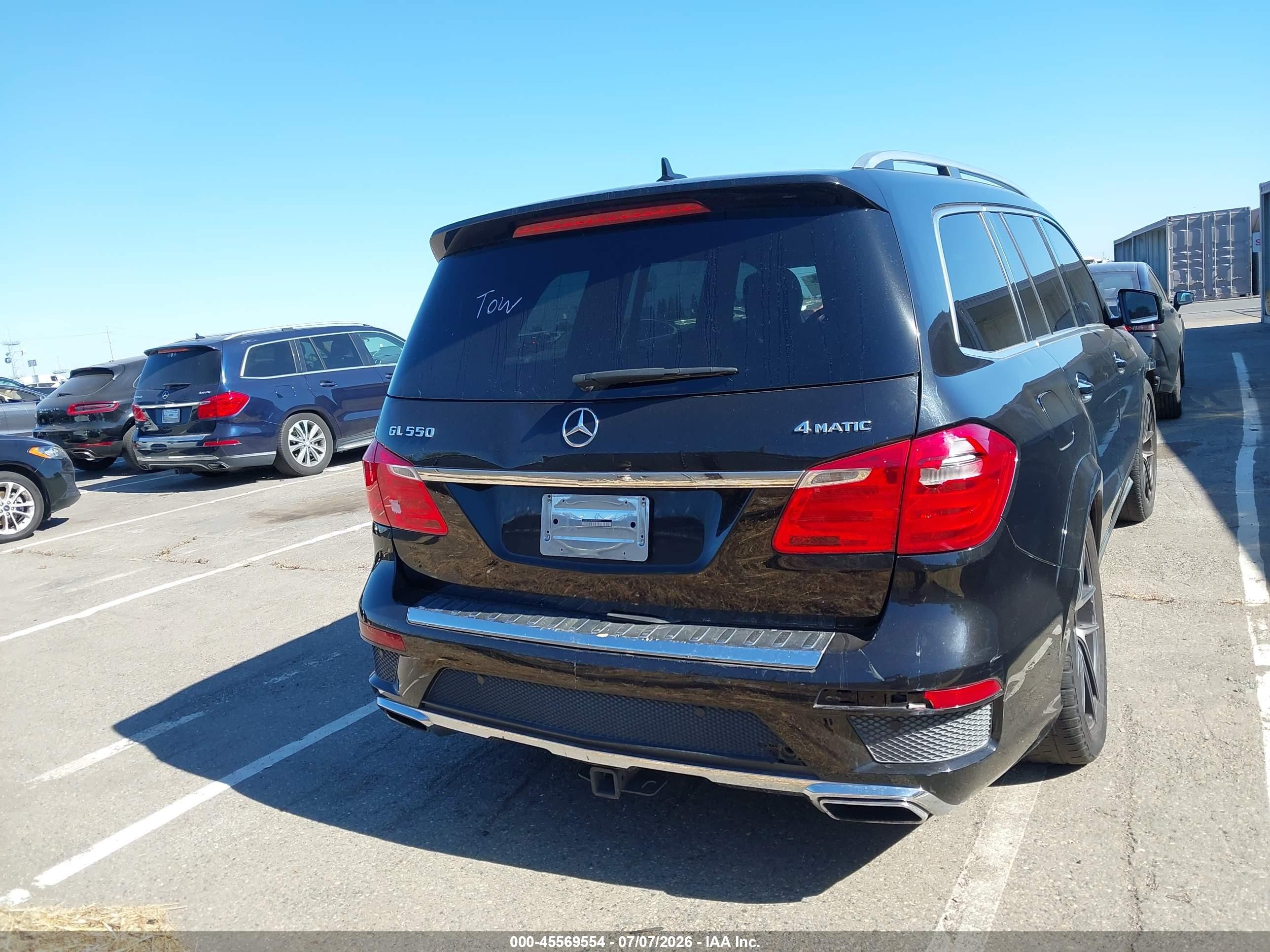 2015 Mercedes-benz Gl 550 4matic Black vin: 4JGDF7DE4FA500417