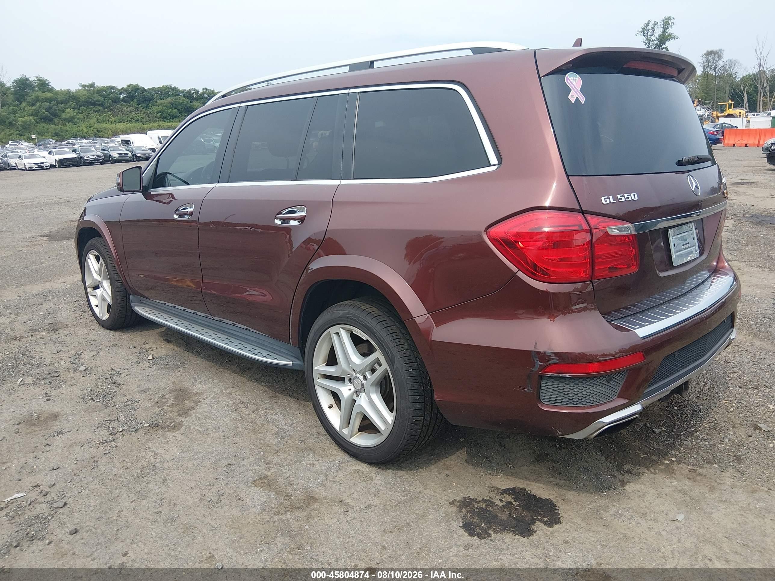 2015 Mercedes-benz Gl 550 4matic Maroon vin: 4JGDF7DE4FA552906