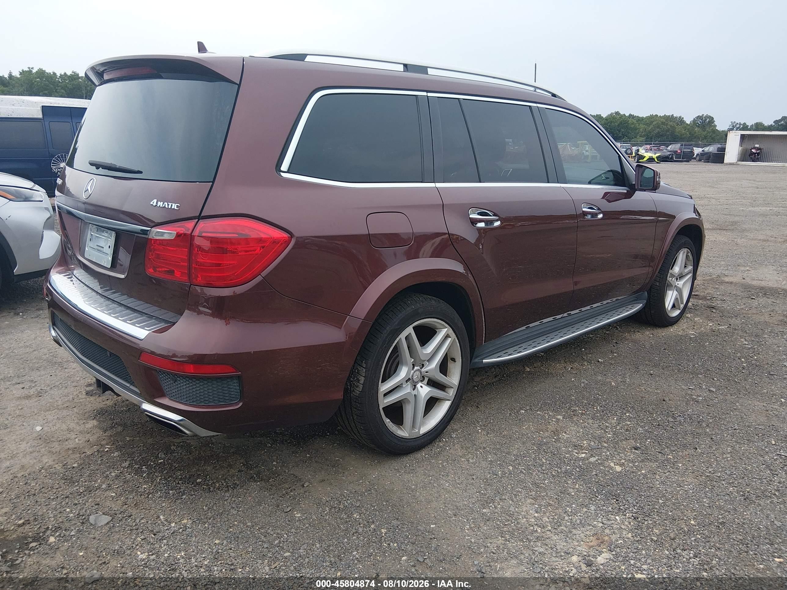 2015 Mercedes-benz Gl 550 4matic Maroon vin: 4JGDF7DE4FA552906