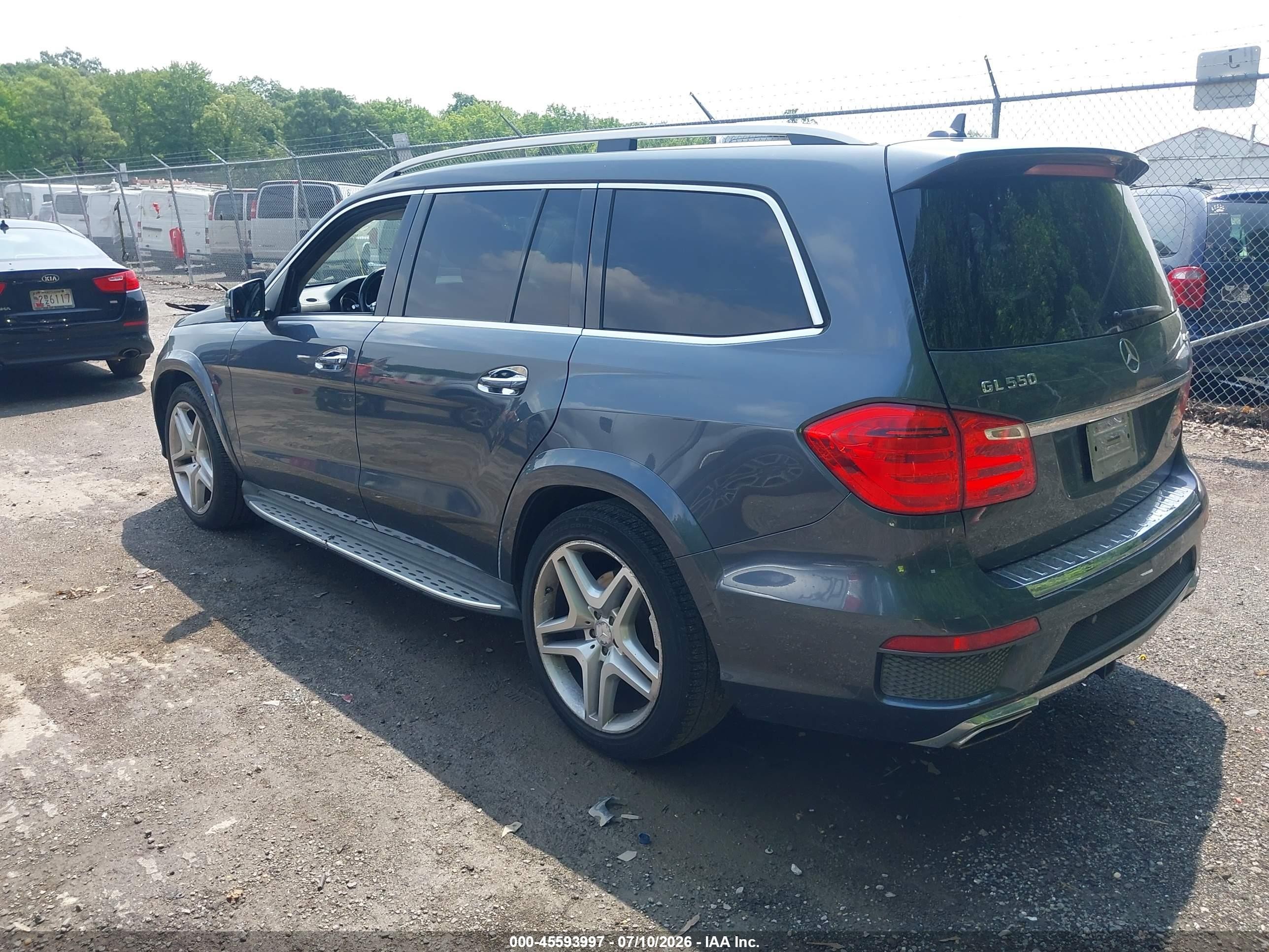 2014 Mercedes-benz Gl 550 4matic Gray vin: 4JGDF7DE6EA311444