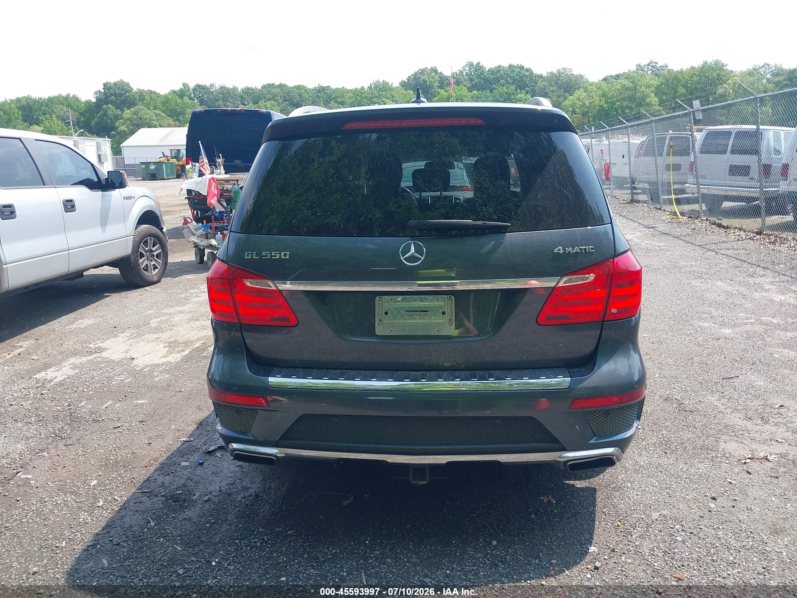 2014 Mercedes-benz Gl 550 4matic Gray vin: 4JGDF7DE6EA311444