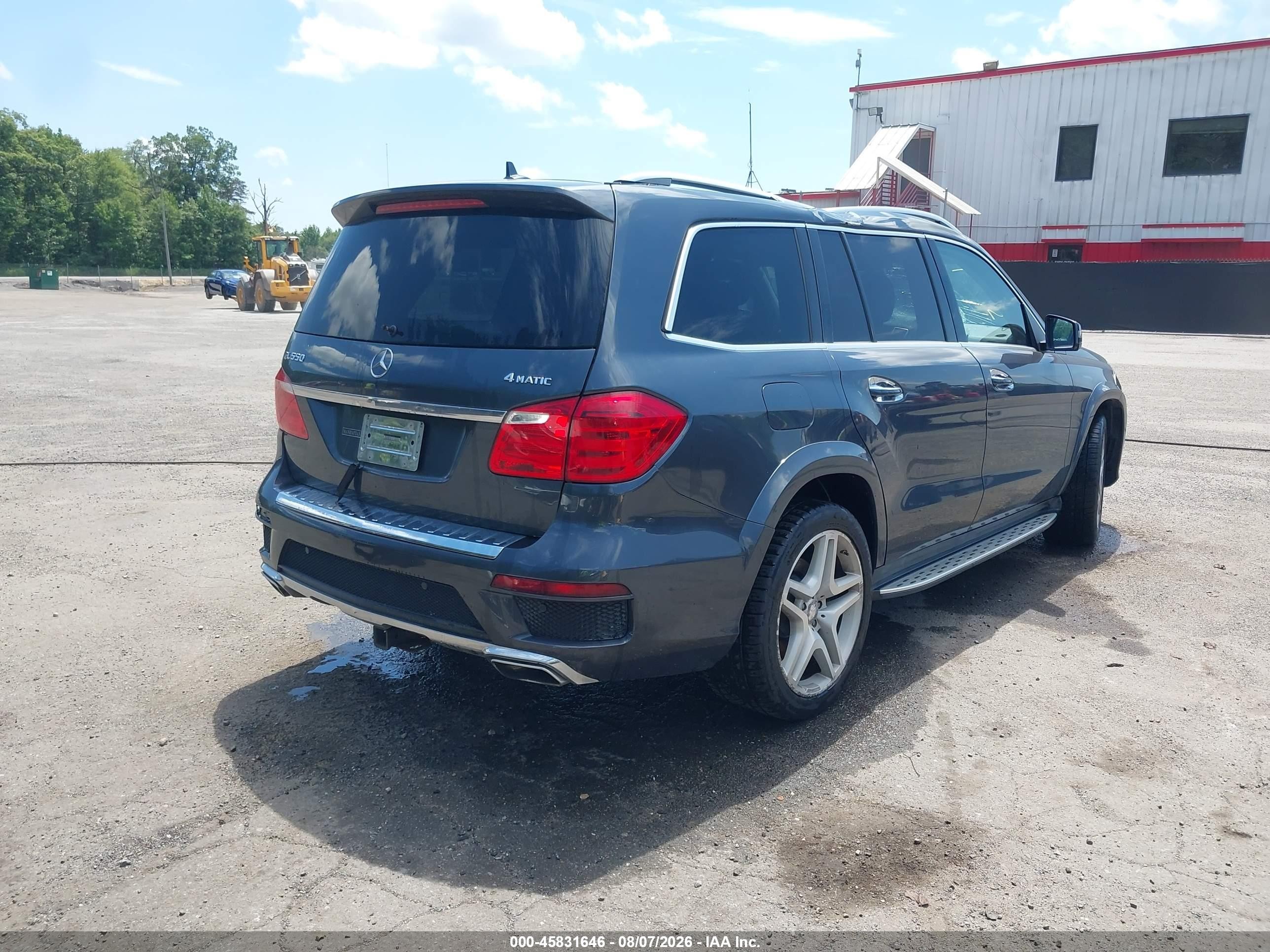 2014 Mercedes-benz Gl 550 4matic Gray vin: 4JGDF7DE7EA271729