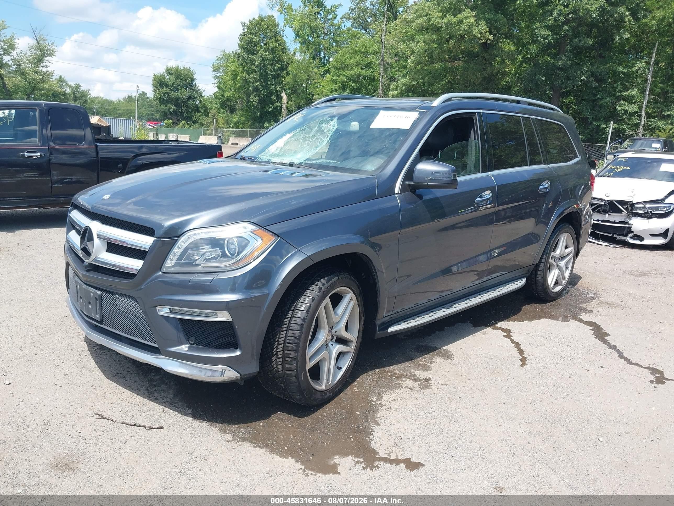2014 Mercedes-benz Gl 550 4matic Gray vin: 4JGDF7DE7EA271729