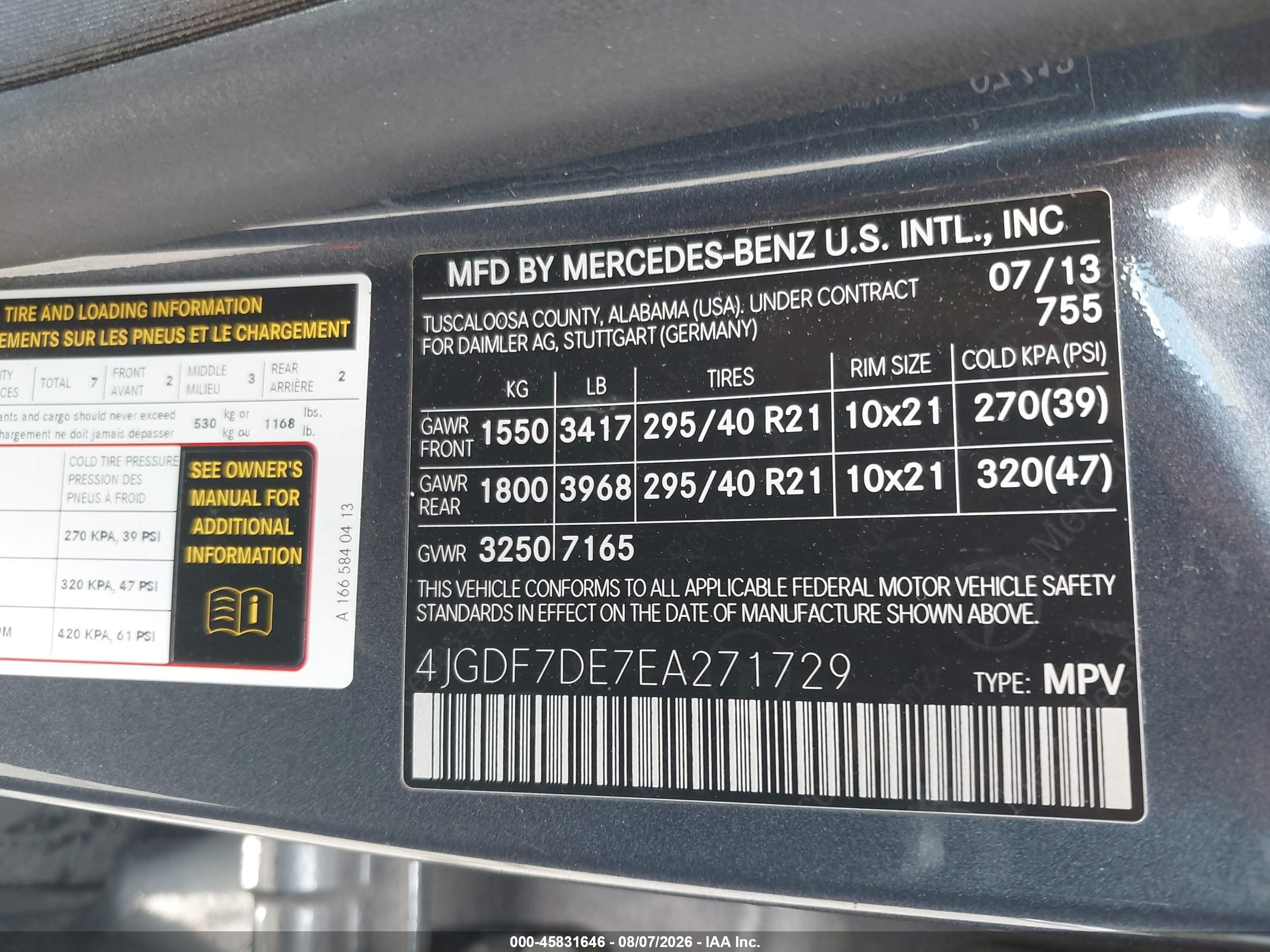 2014 Mercedes-benz Gl 550 4matic Gray vin: 4JGDF7DE7EA271729