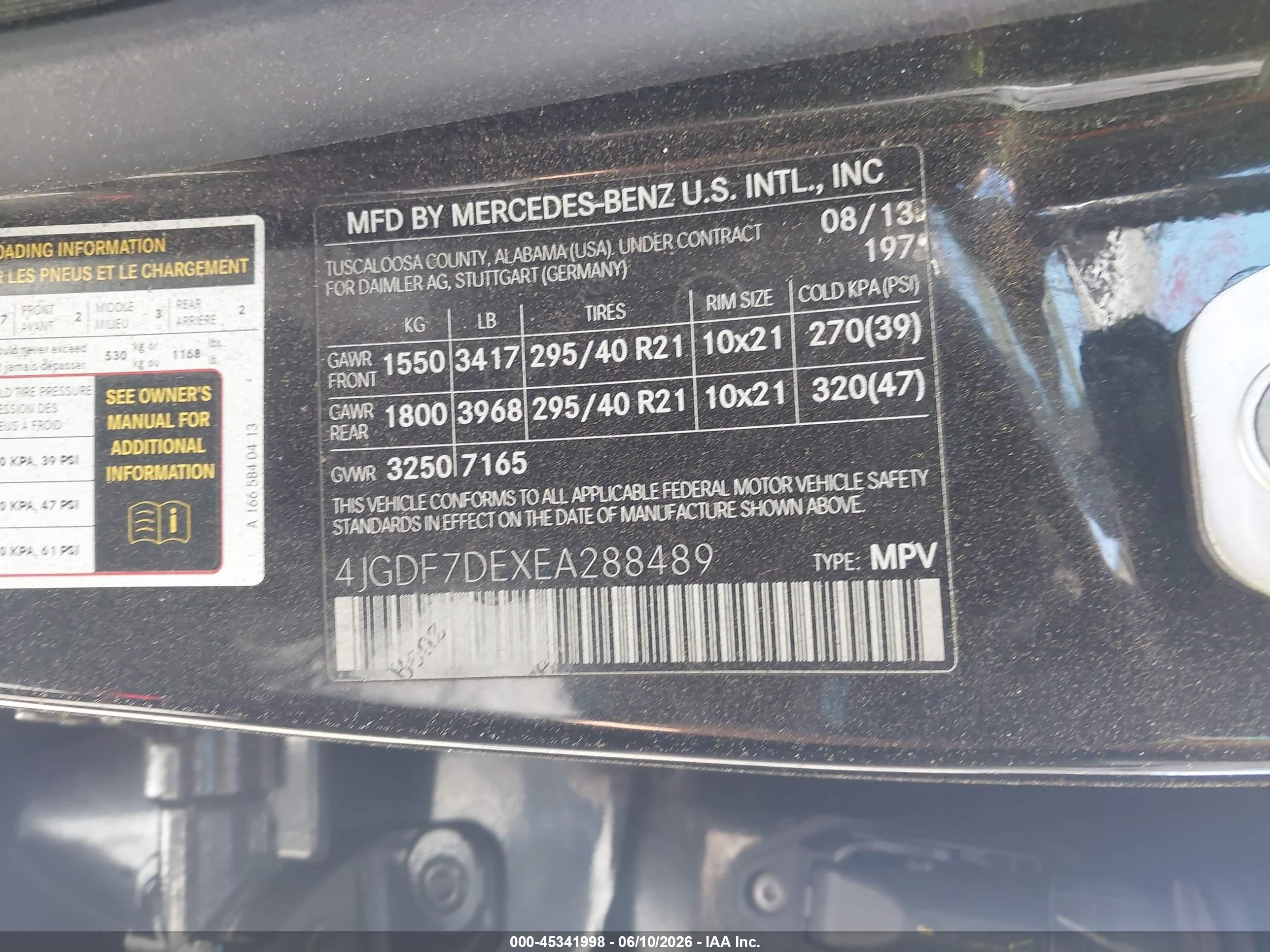 2014 Mercedes-benz Gl 550 4matic Black vin: 4JGDF7DEXEA288489