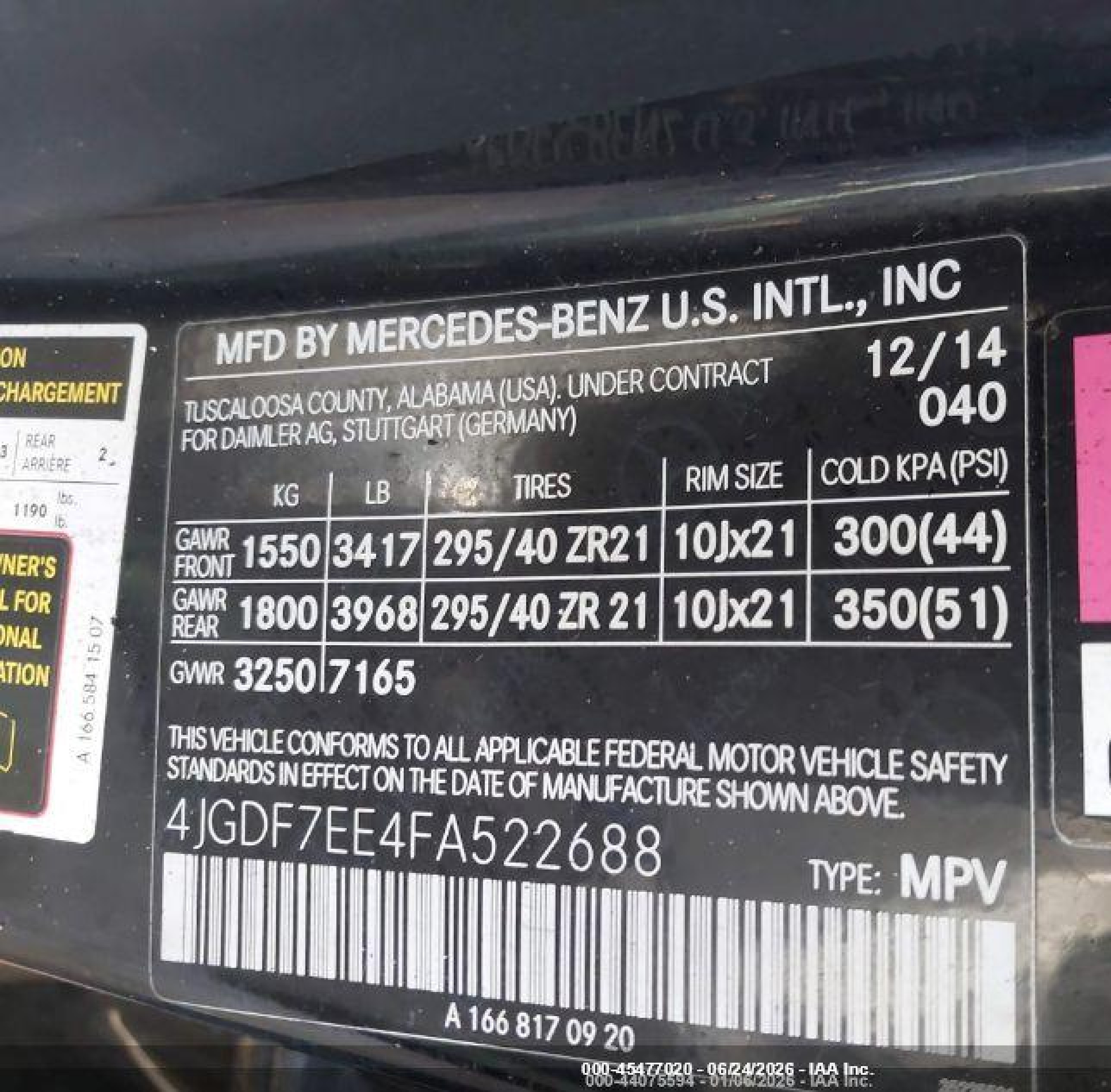 2015 Mercedes-benz Gl 63 Amg 4matic Black vin: 4JGDF7EE4FA522688