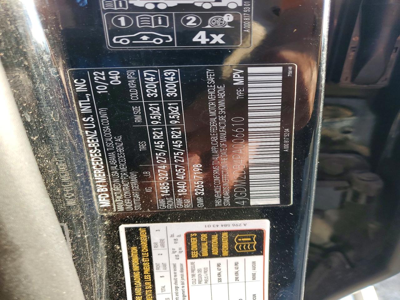2023 Mercedes-benz Eqs Suv 450+ Black vin: 4JGDM2DB4PA006610