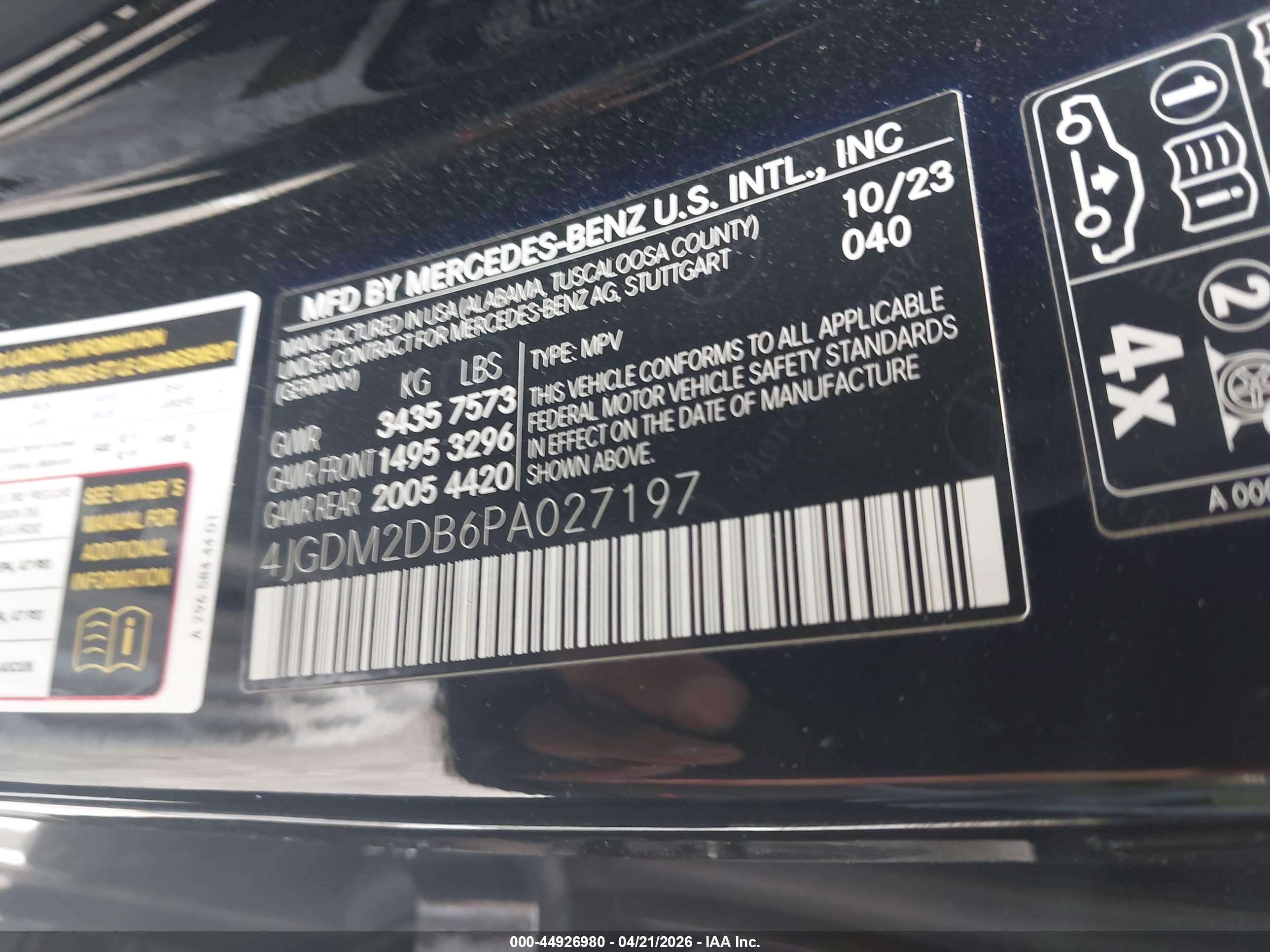 2023 Mercedes-benz Eqs 450+ Suv   Черный vin: 4JGDM2DB6PA027197