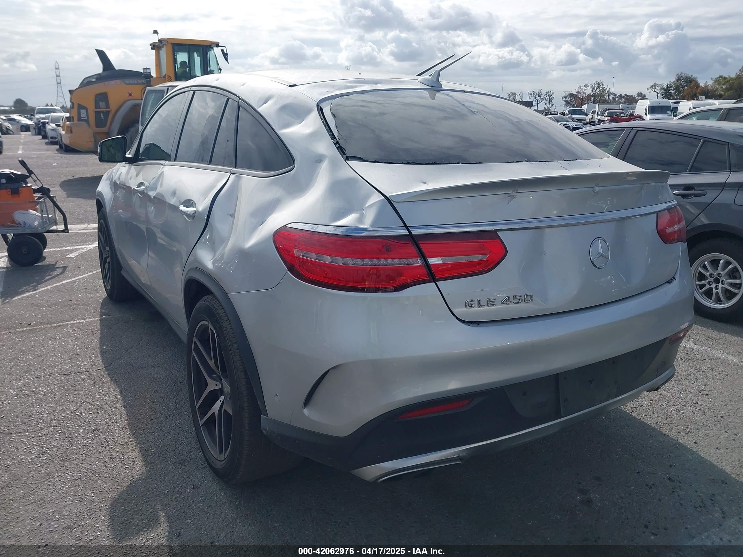 2016 Mercedes-benz Gle 450 Amg Coupe 4matic Серебряный vin: 4JGED6EB2GA042225